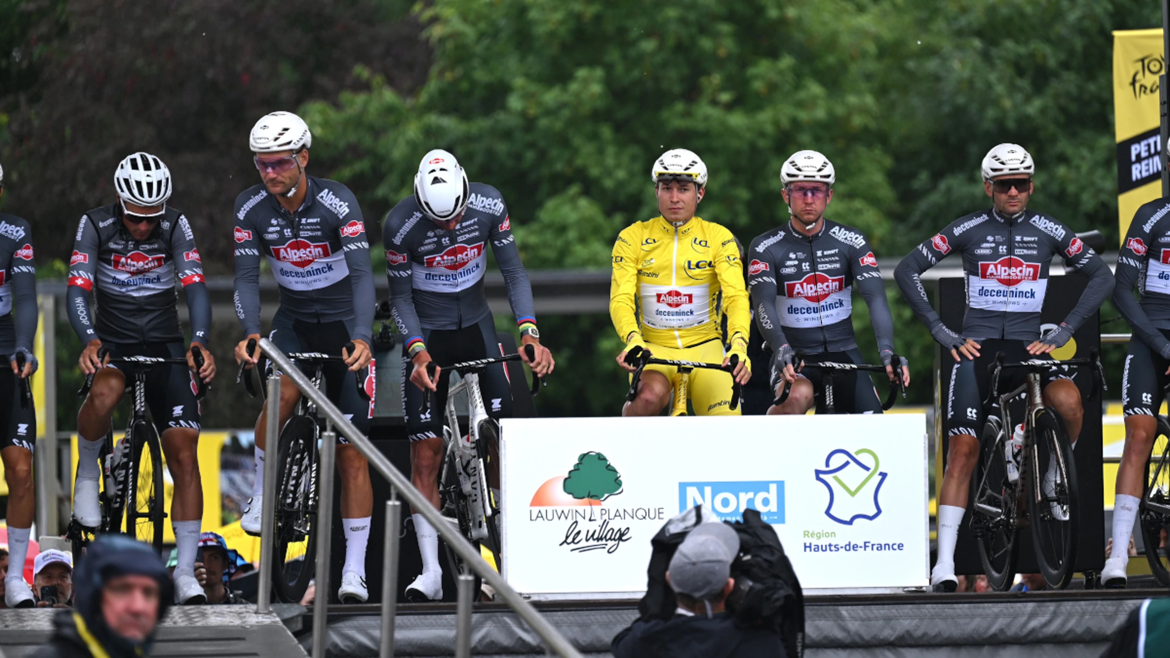 Van der Poel takes yellow jersey with Tour de France win