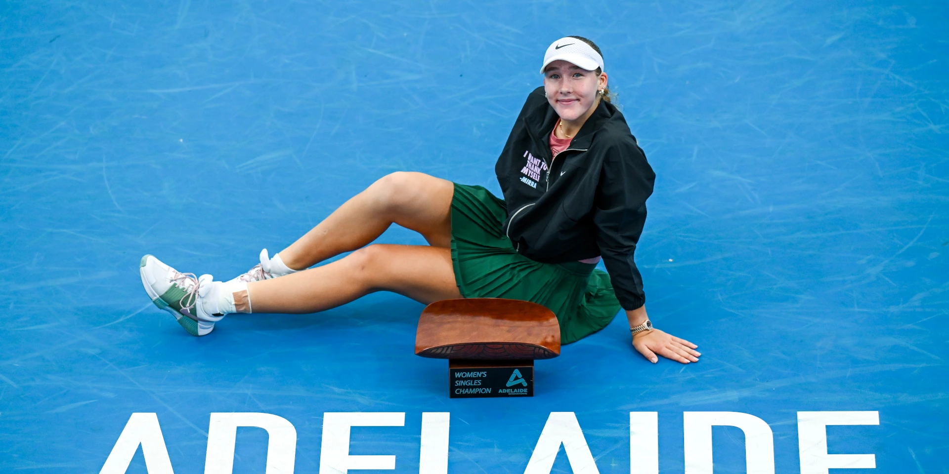 Andreeva happy to finally don special victory jacket after 10-month wait