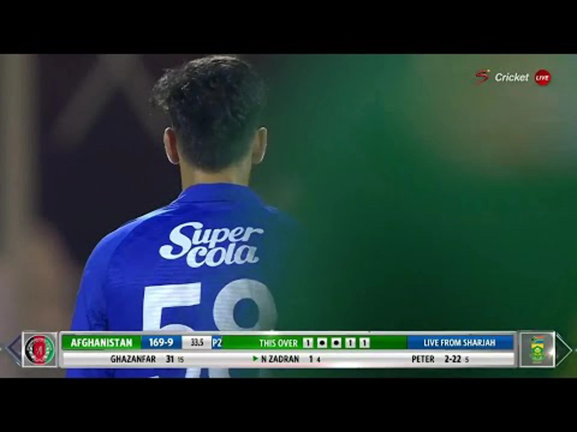 Afghanistan v South Africa | 3rd ODI | 1st innings | Nqaba Peter 4