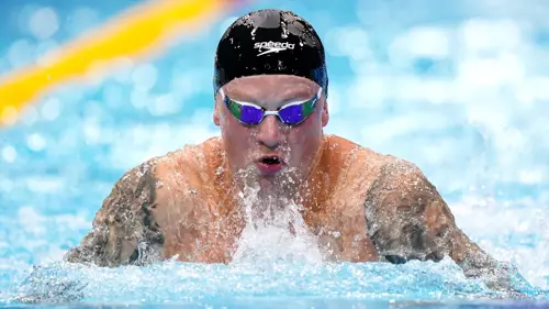Peaty on for Paris with year's fastest 100m breaststroke time