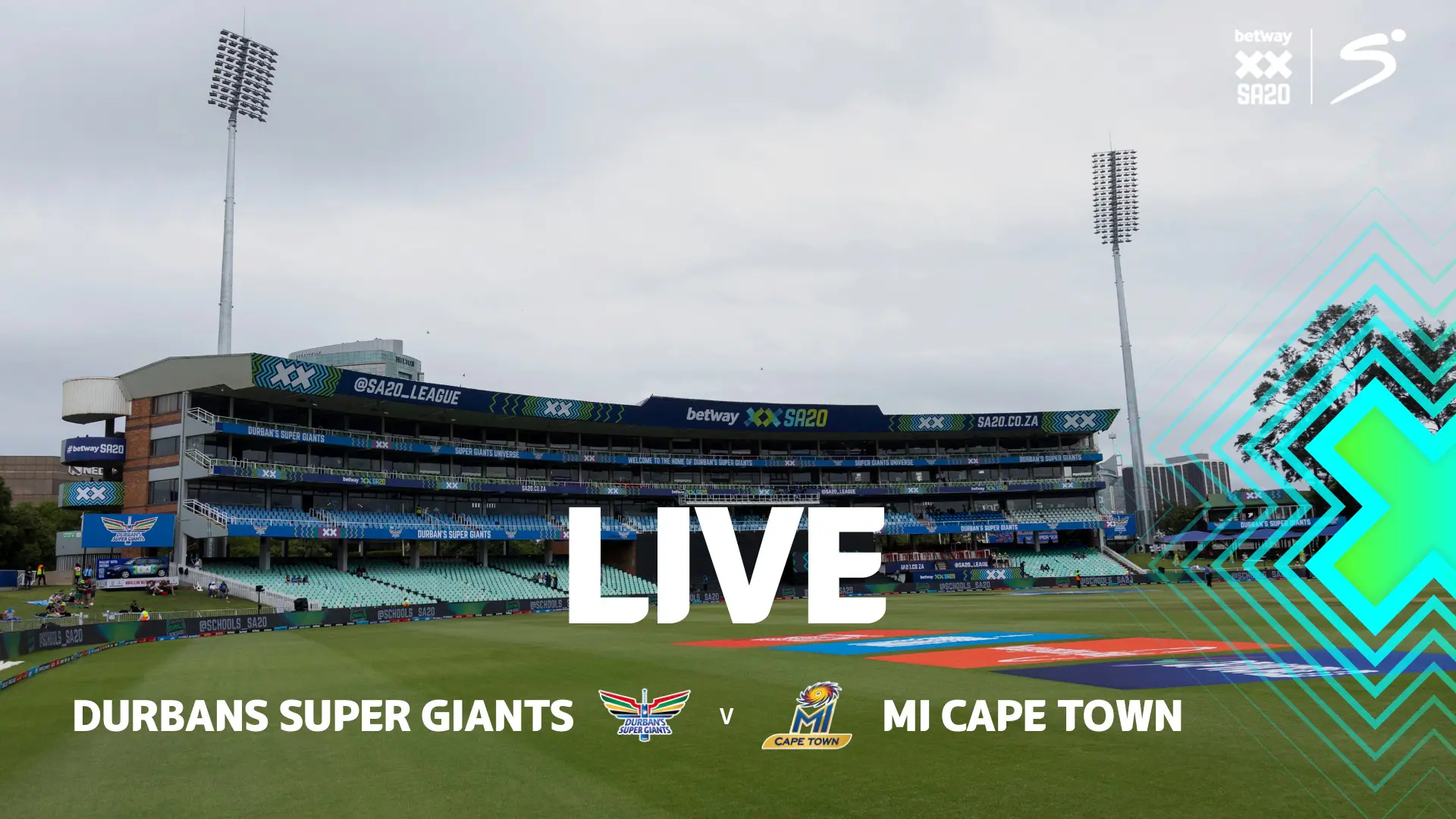 LIVE: SA20 - Durban's S Giants v MI Cape Town