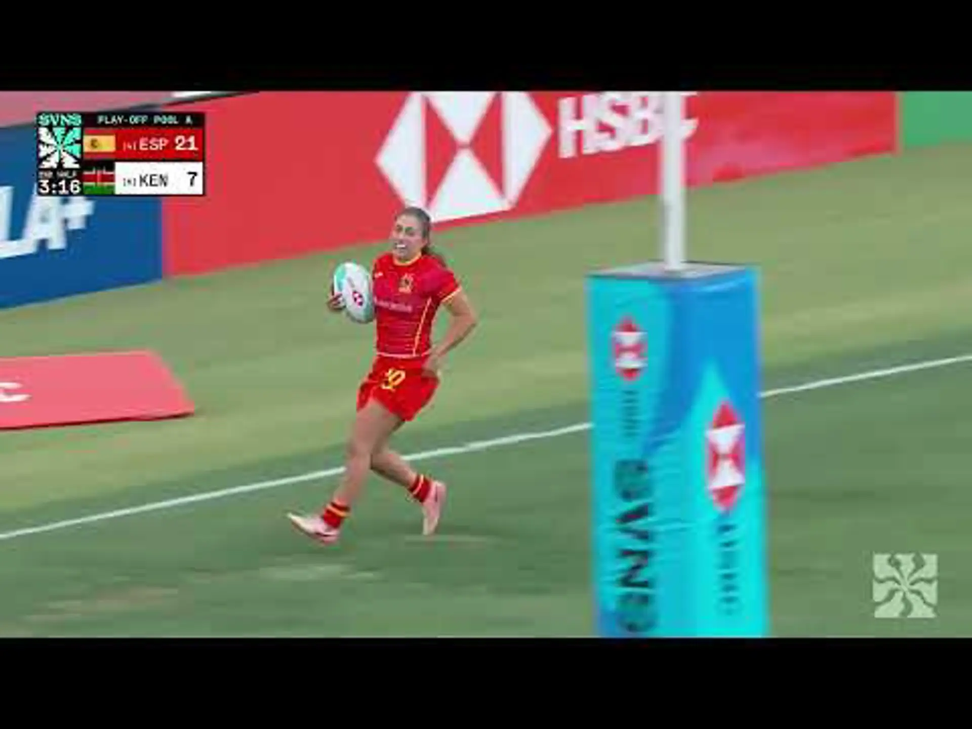 Spain v Kenya | Match Highlights | World Rugby HSBC Sevens Series Los Angeles