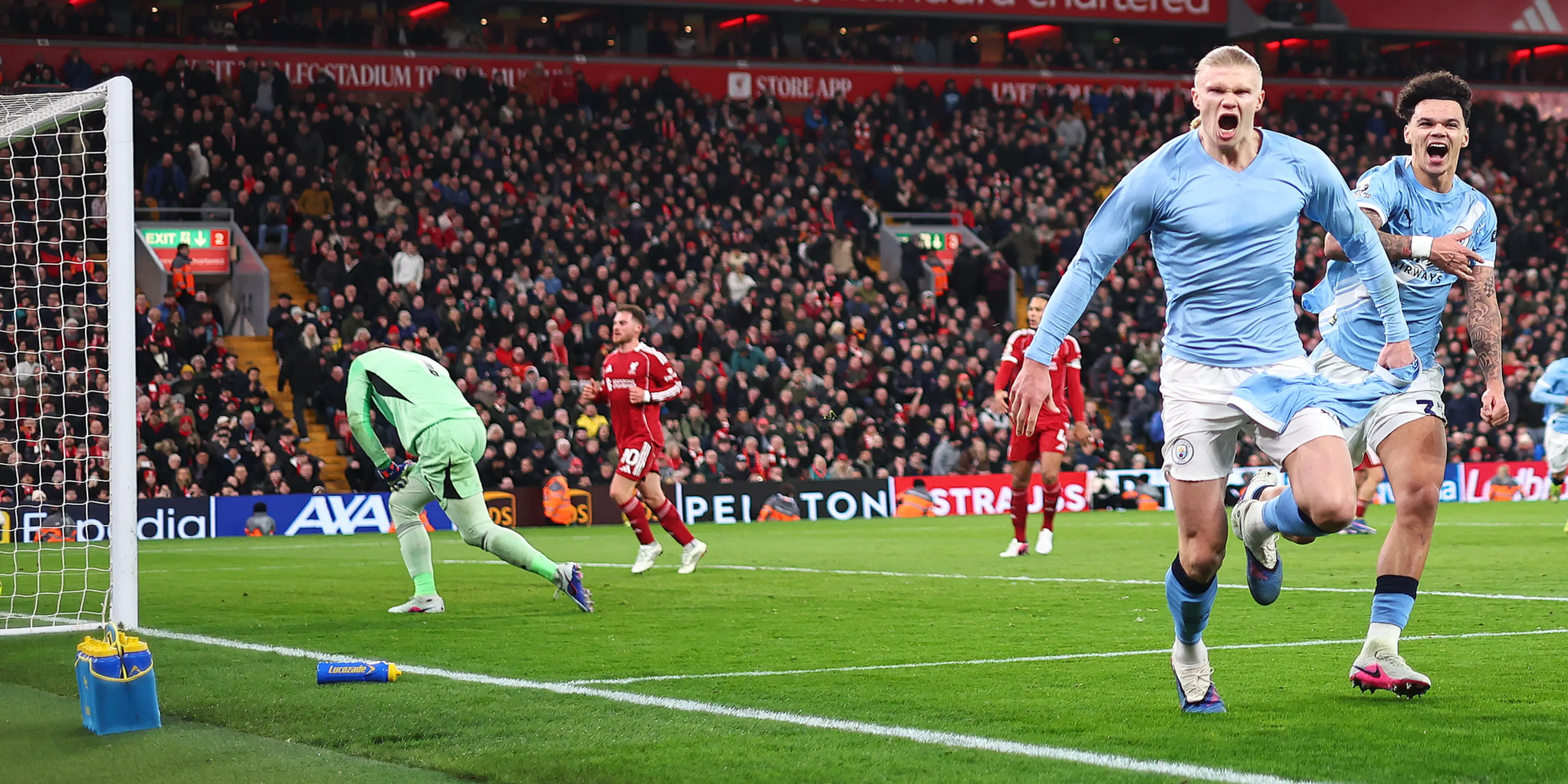 ANFIELD DRAMA: City beat Liverpool at the death to rekindle title hopes