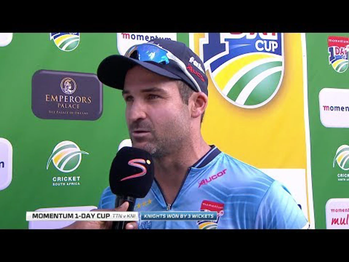 Momentum One Day Cup | Titans v Knights | Post-match interview with Dean  Elgar | SuperSport