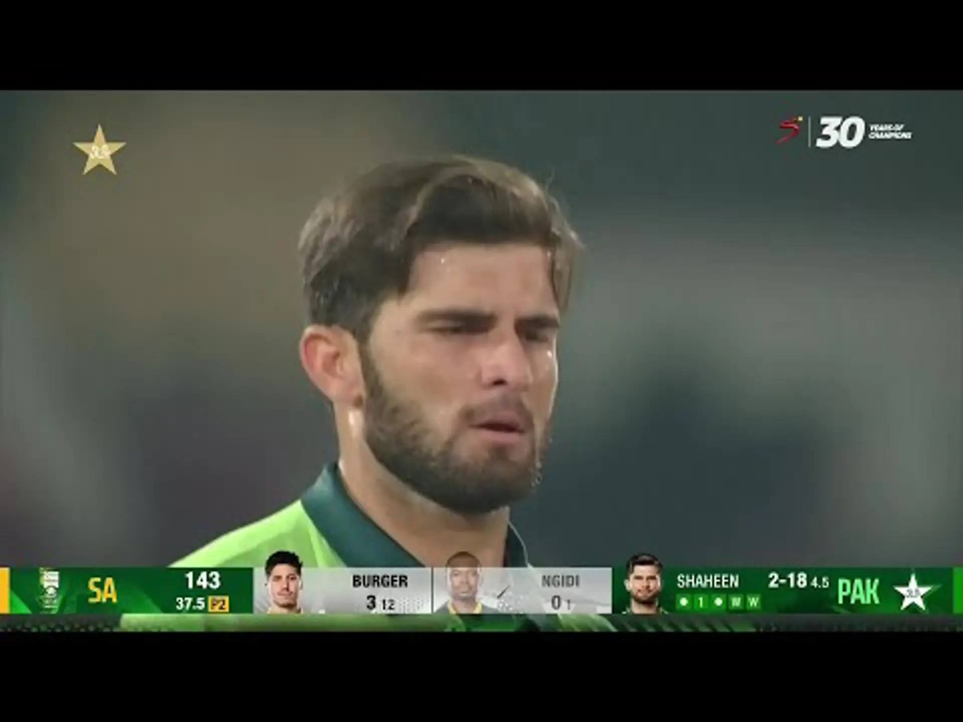 Pakistan v South Africa | 3rd ODI | 1st innings | Shaheen Afridi 4