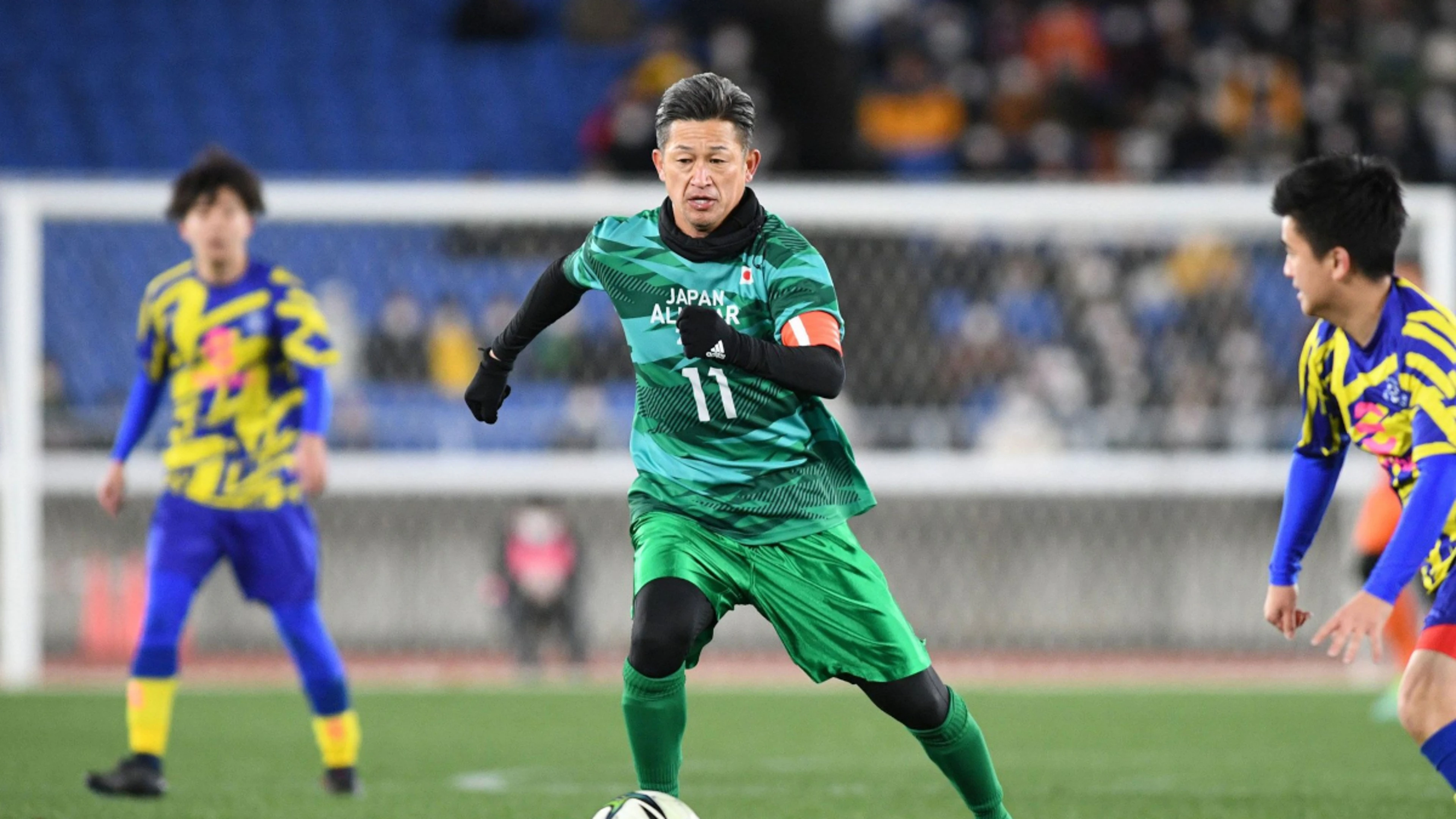 Record-breaking Japan striker 'King Kazu' plays at 58