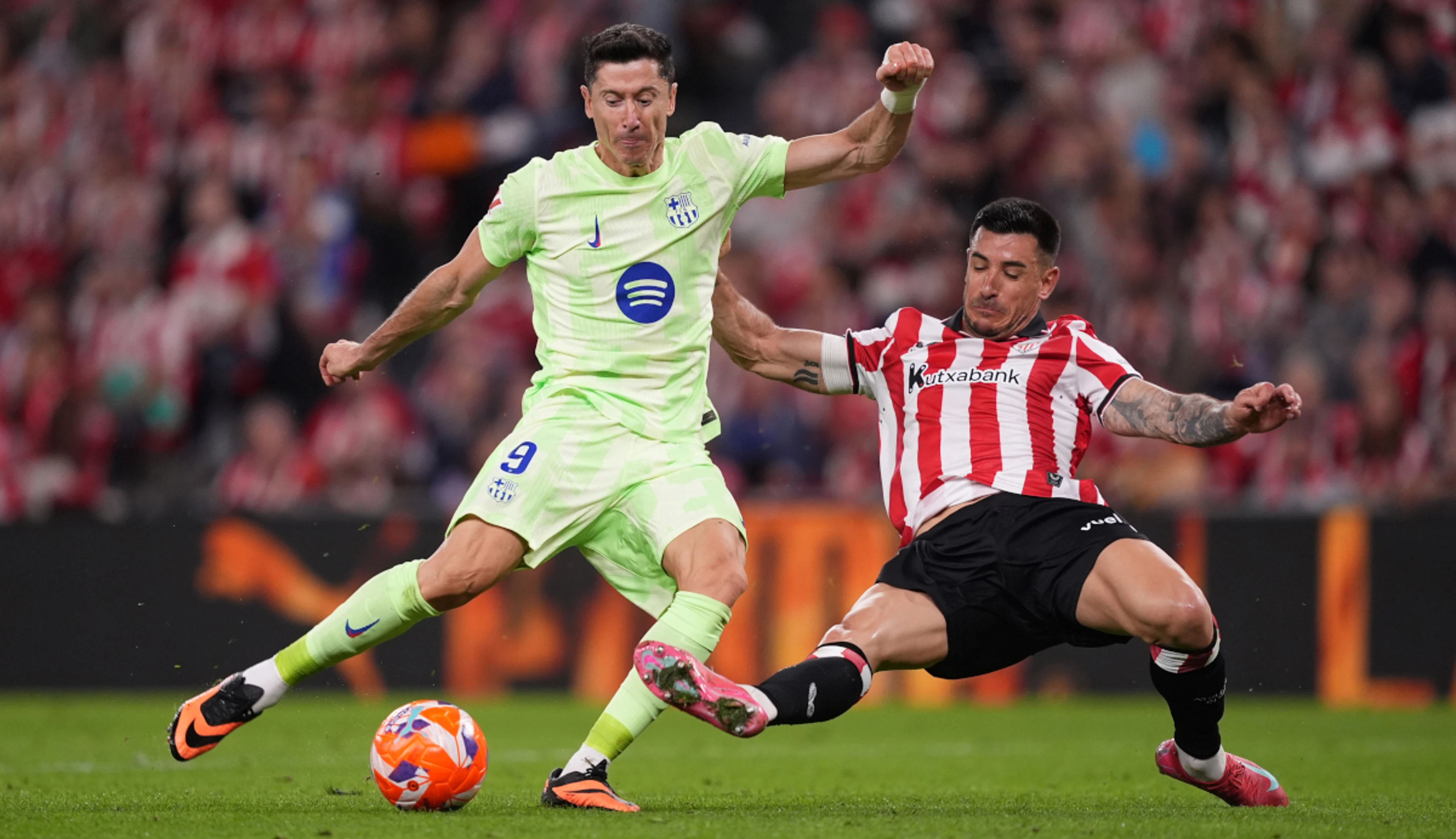 Lewandowski brace ensures victorious end to Barcelona's season in Bilbao