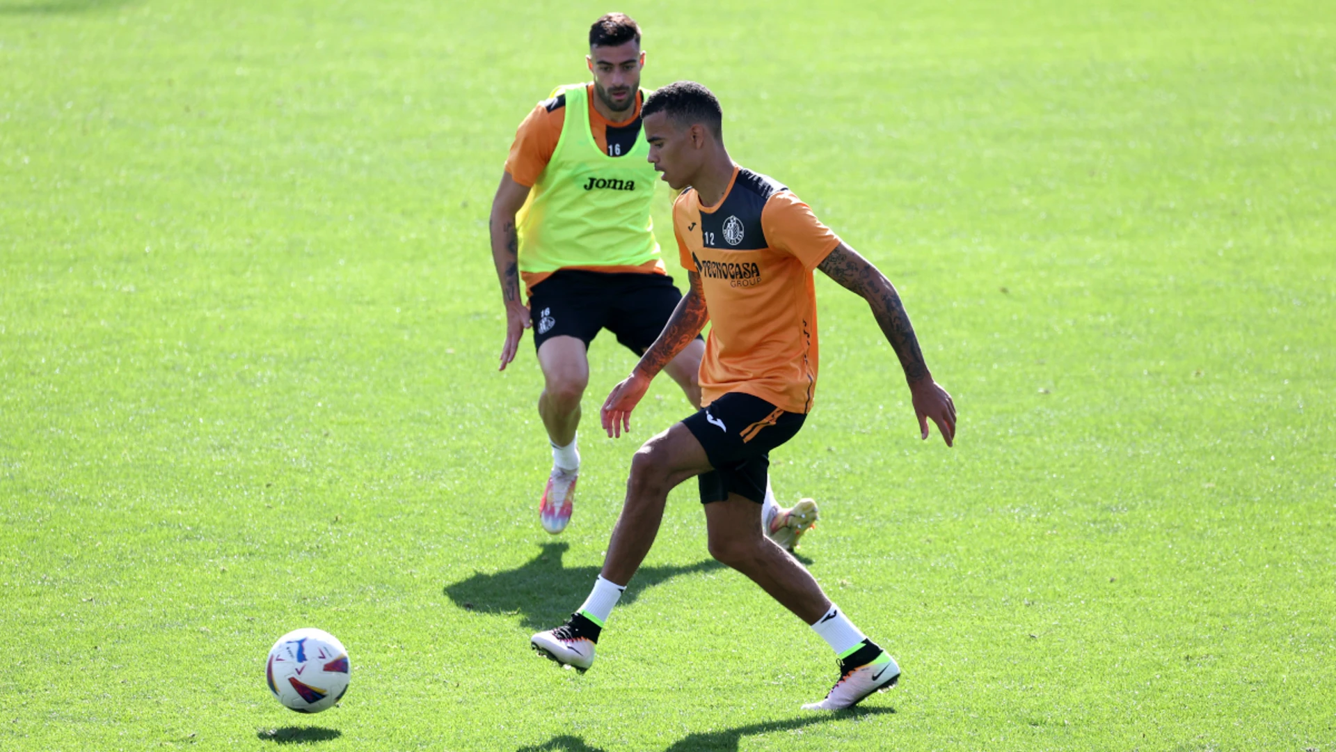 Greenwood trains with new Getafe teammates