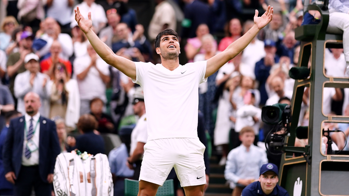 Alcaraz mimics Bellingham goal celebration after Wimbledon win