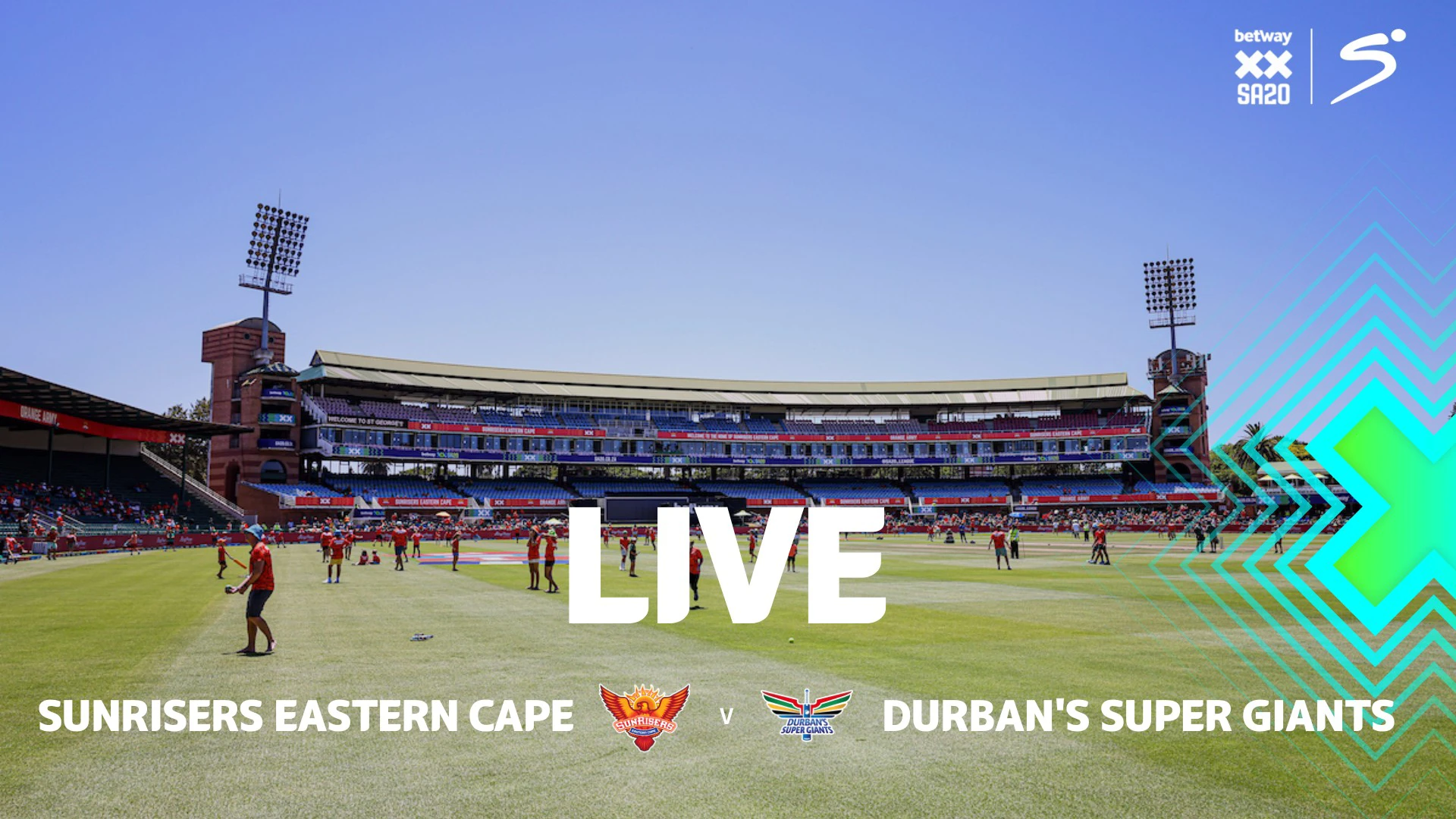 LIVE: SA20 - Sunrisers E Cape v Durban's S Giants