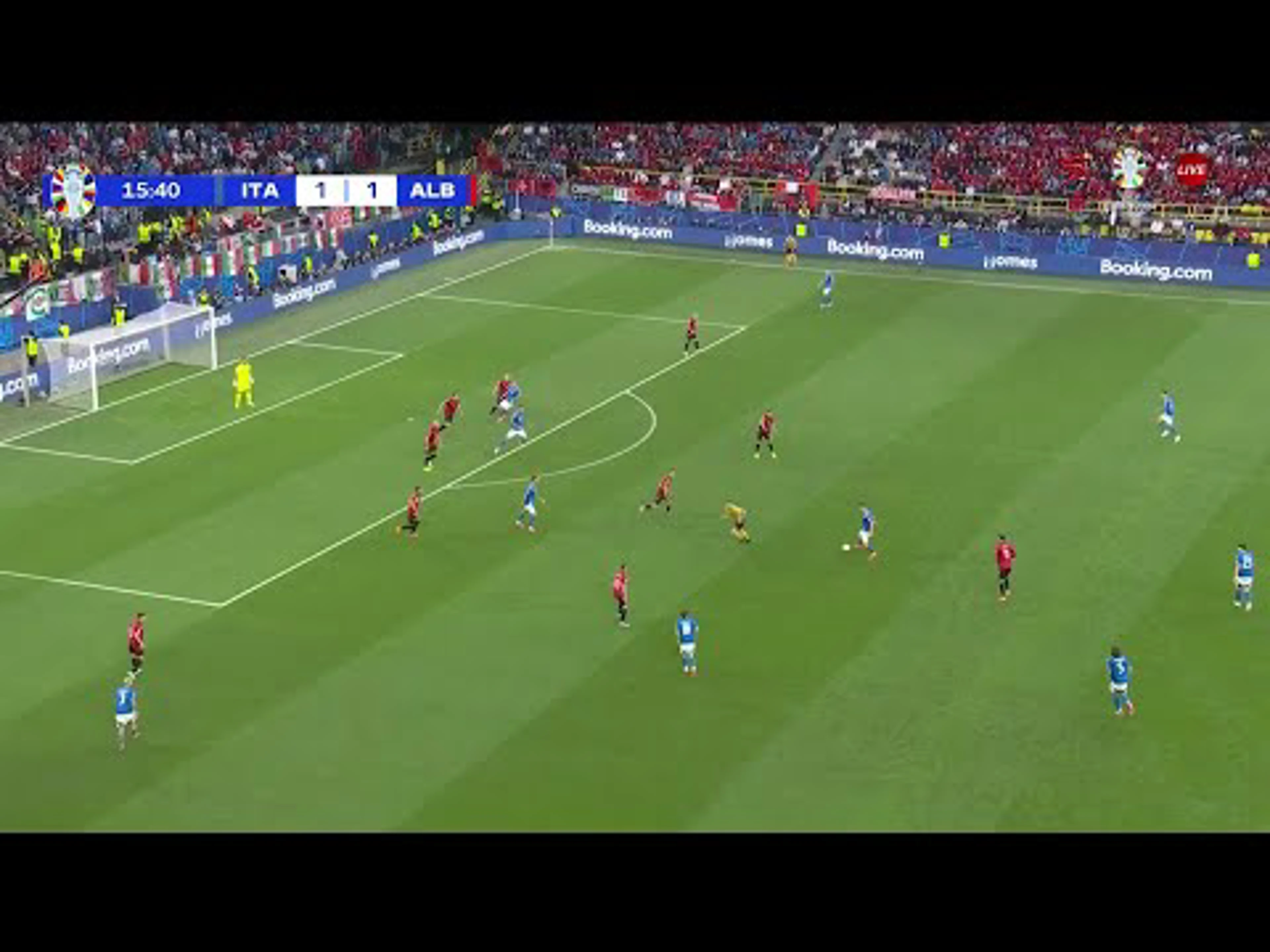 Nicolò Barella with a Goal vs. Albania