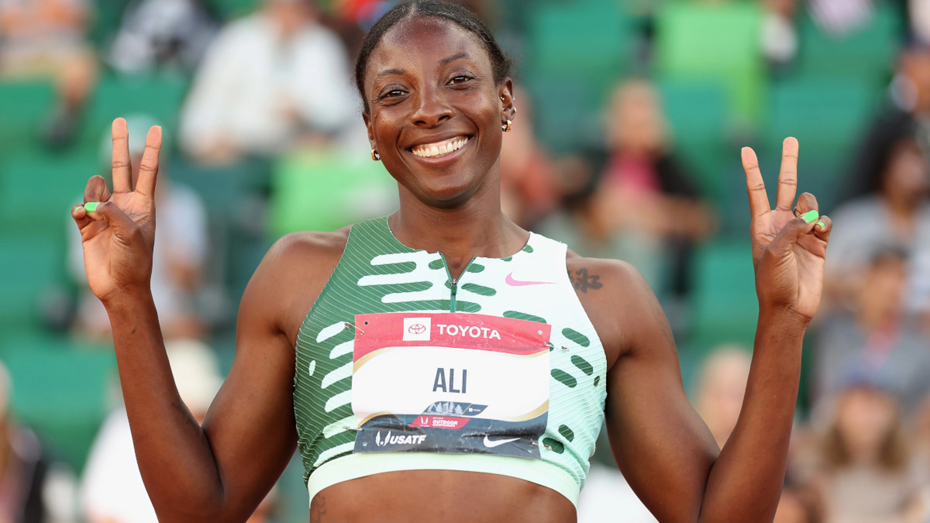 US hurdler Ali hopes to satisfy harshest critics – her children