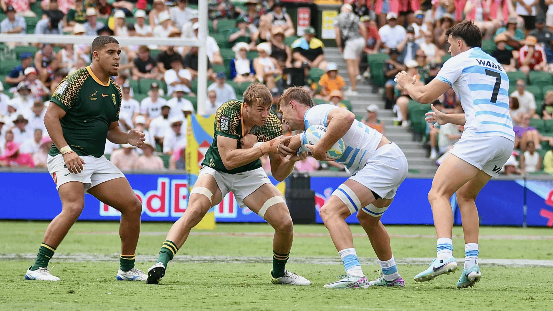 South Africa v Argentina | Match Highlights | World Rugby HSBC Sevens Series Perth