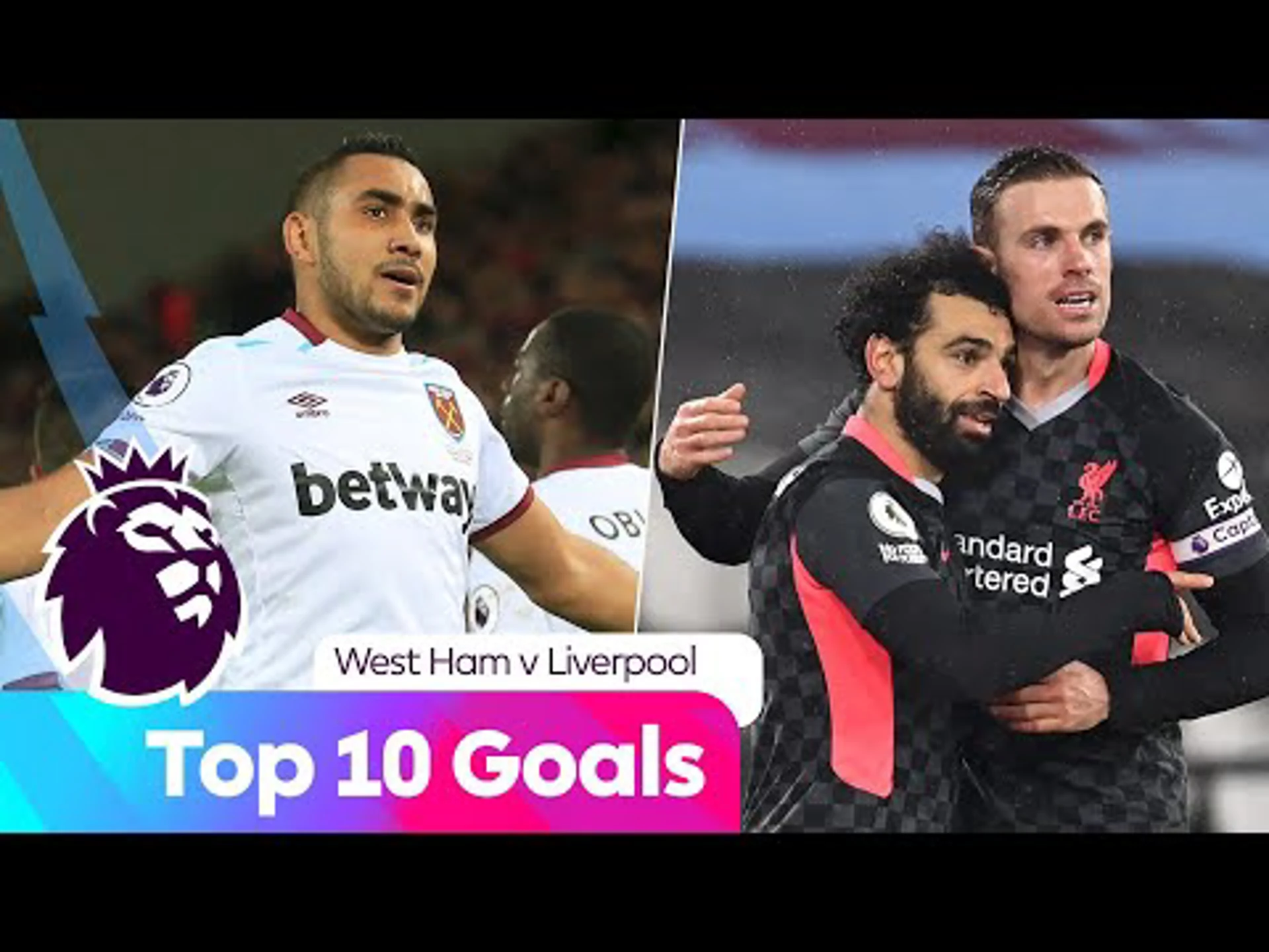 Top Ten Goals | West Ham against Liverpool | Premier League