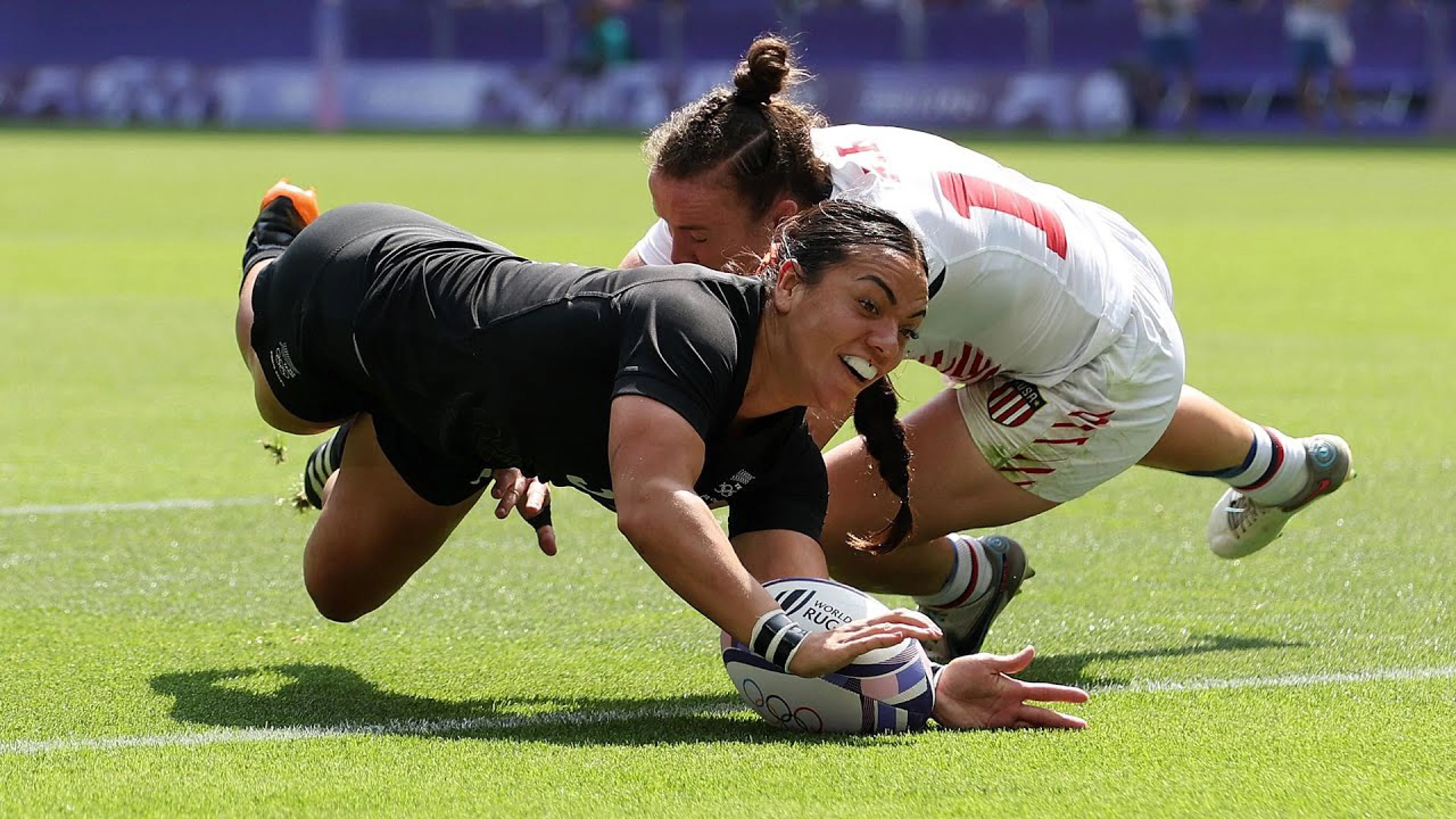 New Zealand v USA | SF1 Highlights | Women's Rugby Sevens, Paris 2024