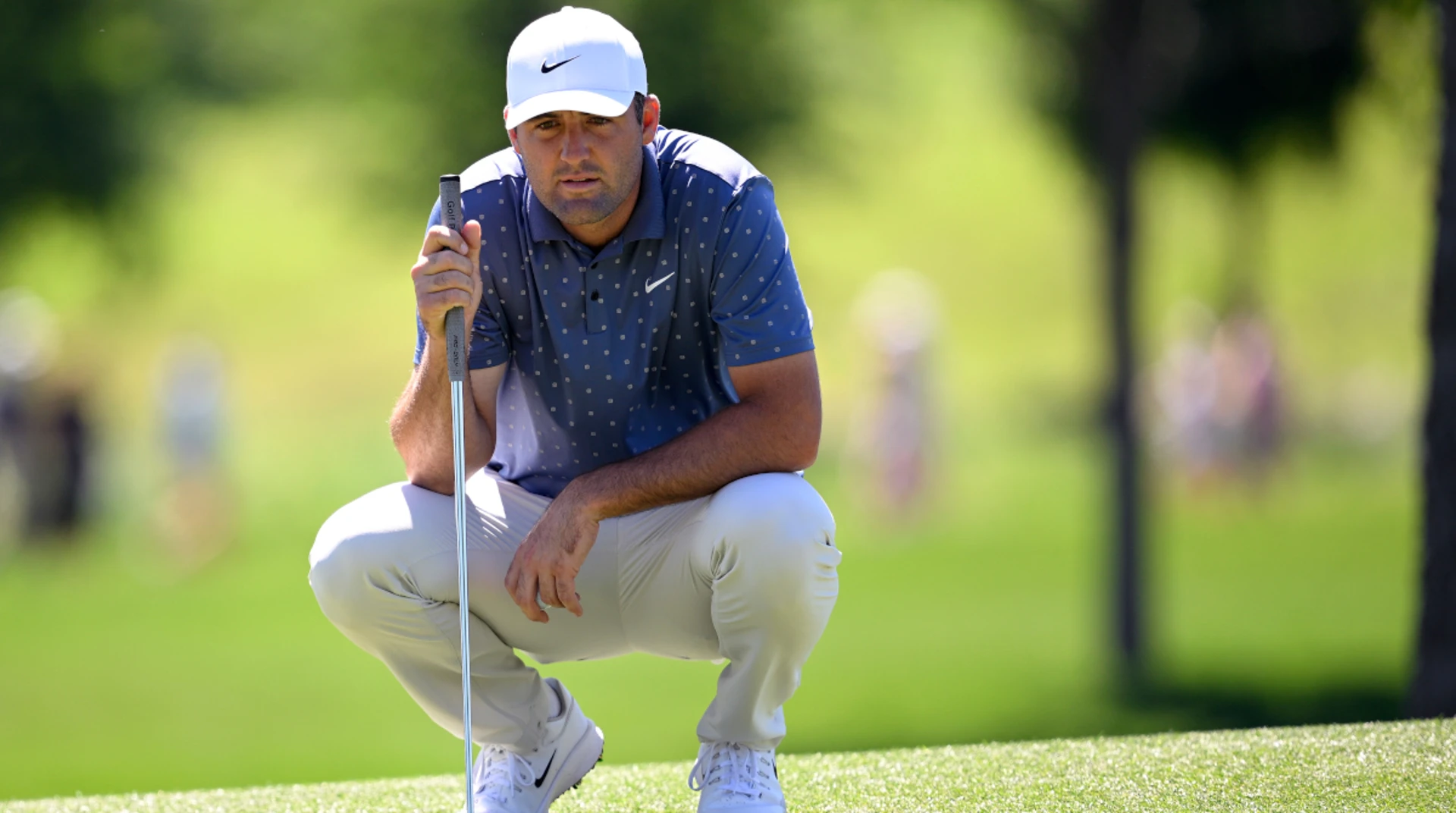 Scheffler shines in dark for eight-shot CJ Cup Byron Nelson lead