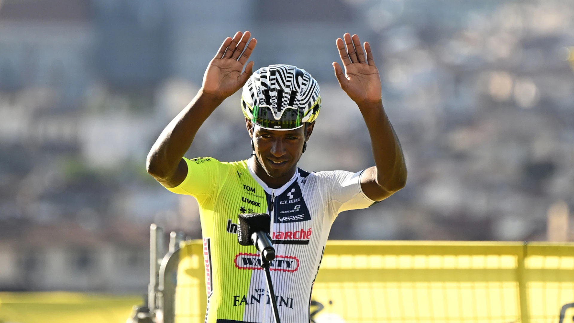 Eritrea's Girmay ready to become first Black African to win on the Tour