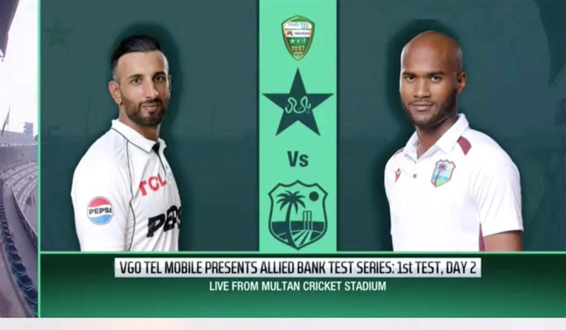 Pakistan vs West Indies | 1st Test Day 2 | Highlights