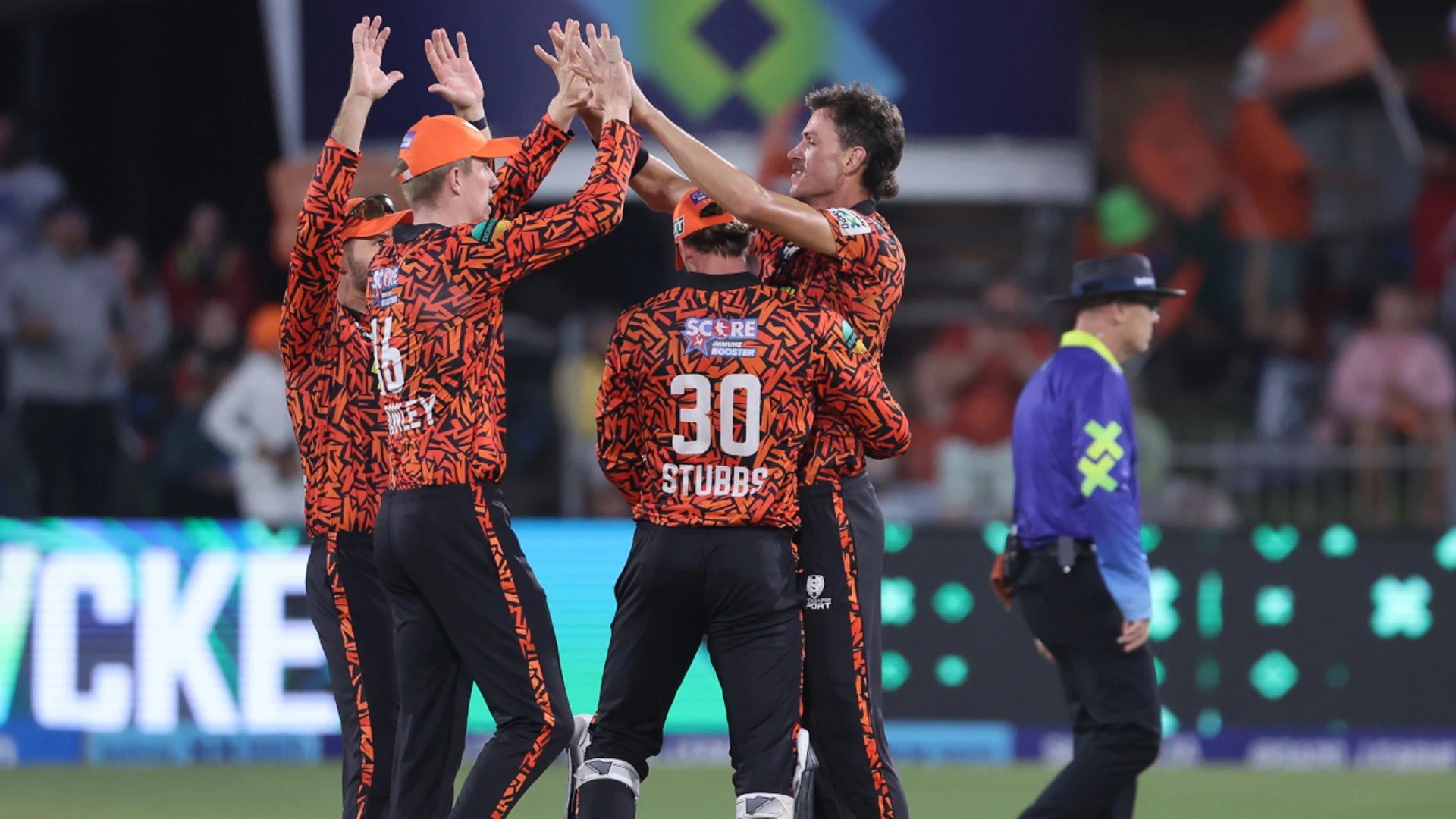 Markram, Jansen lead Sunrisers to bonus-point win