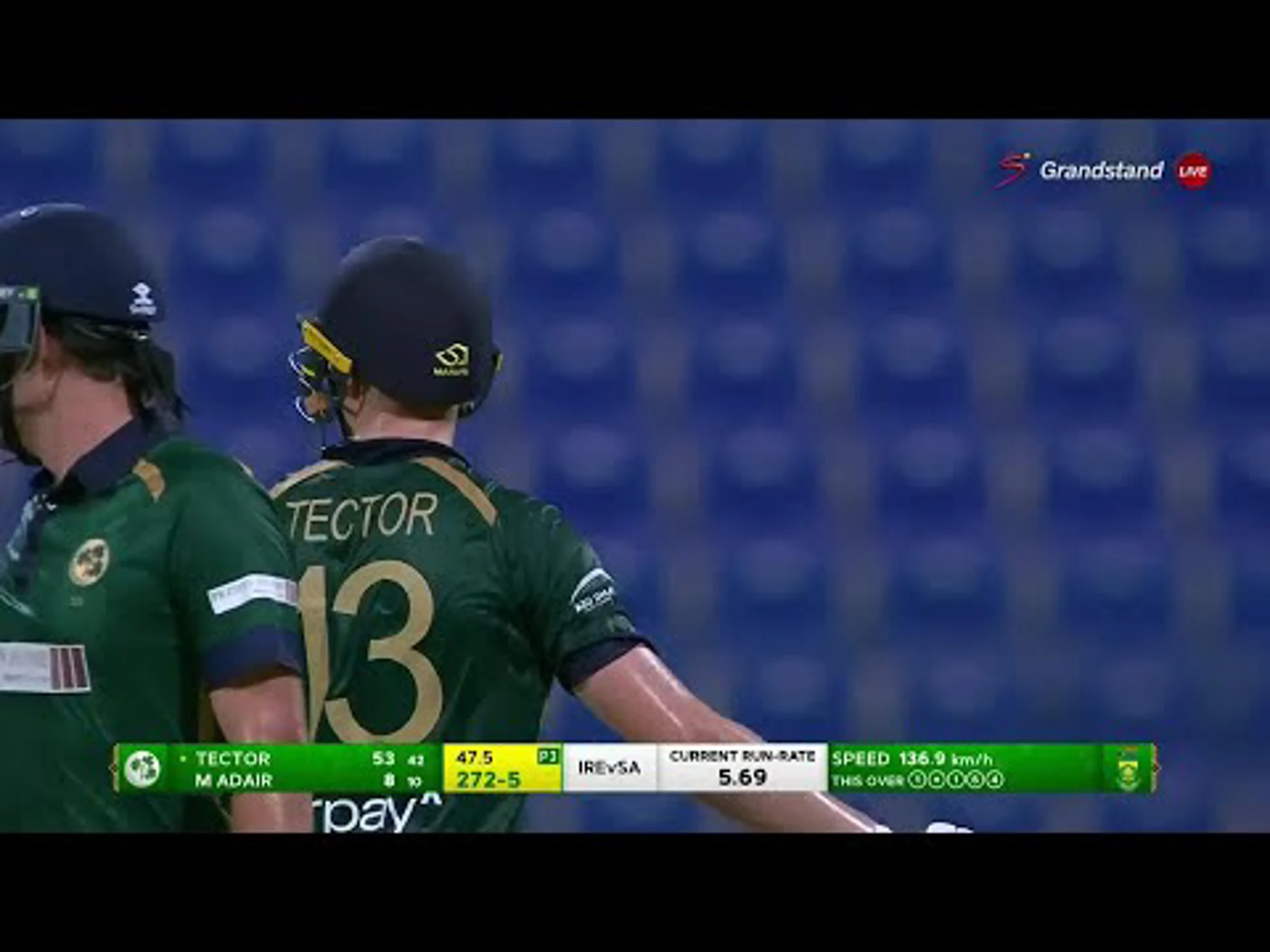 Harry Tector with 53 Runs in the 1st Inning vs. South Africa