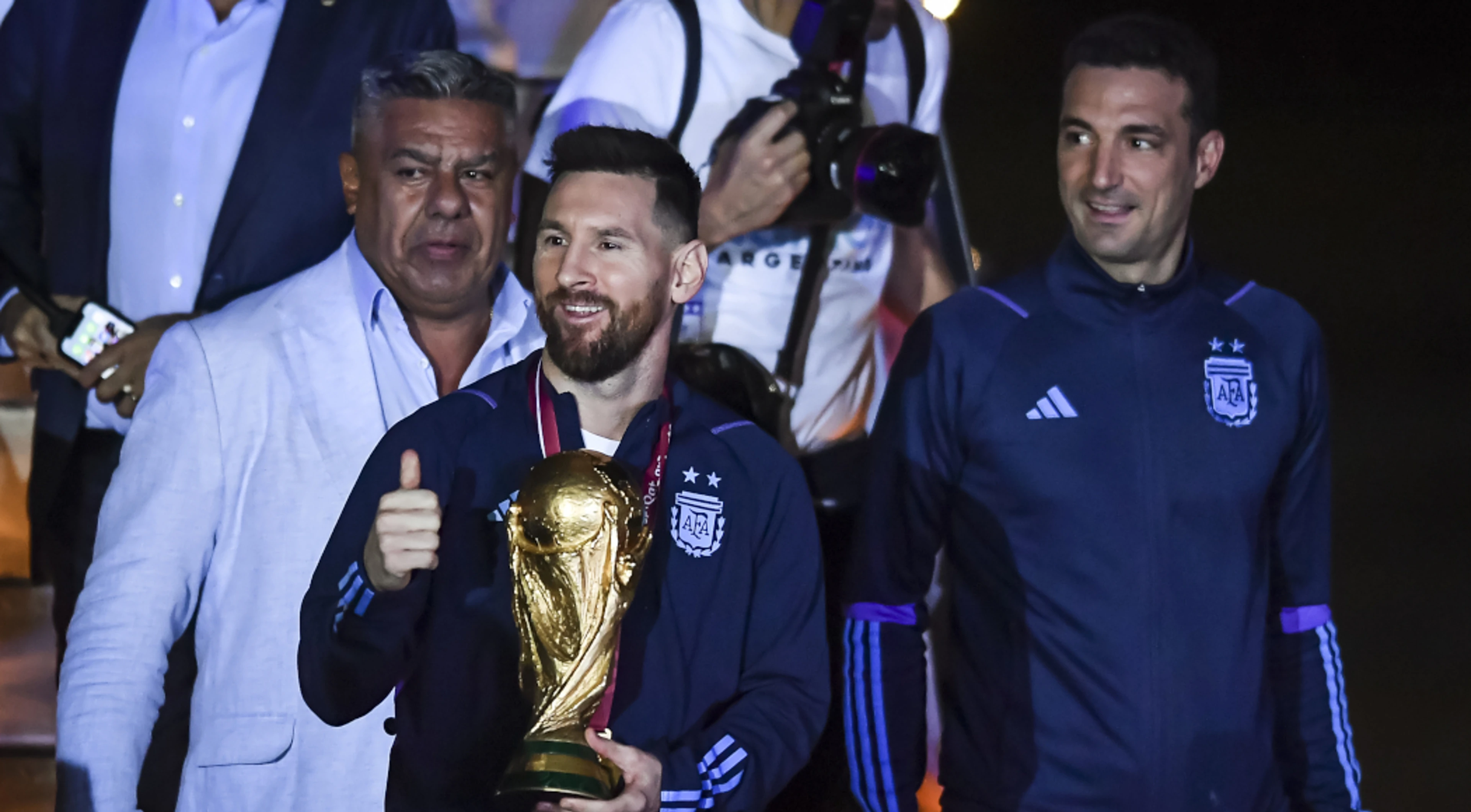 World Cup winners return ahead of welcome home party