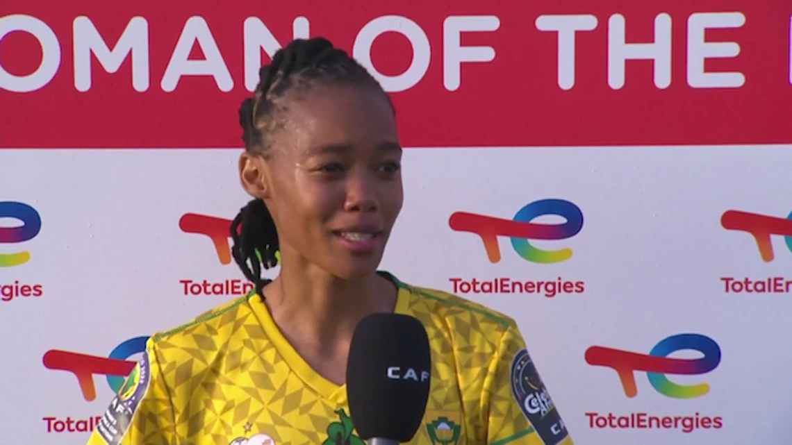 Women's Africa Cup of Nations | Nigeria v RSA | Interview with Linda motlhalo