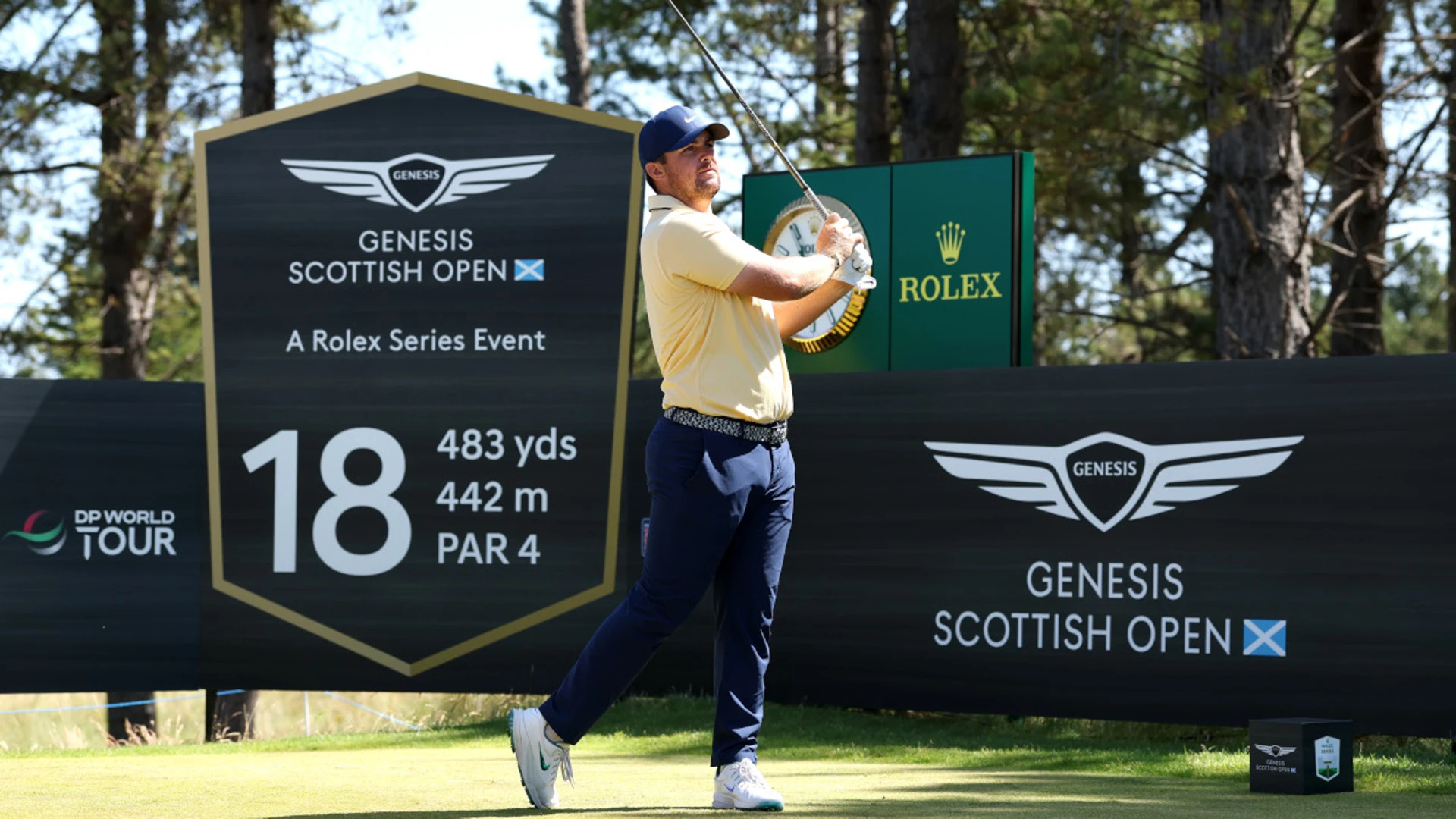 Gotterup ties course record, moves into lead at Scottish Open