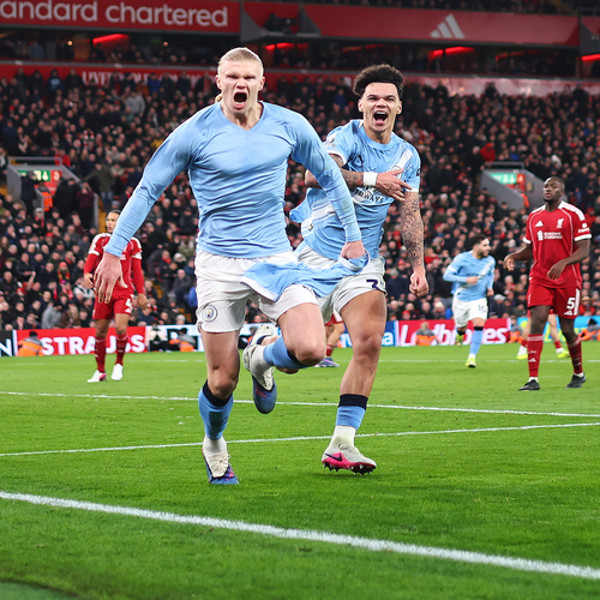 ANFIELD DRAMA: City beat Liverpool at the death to rekindle title hopes