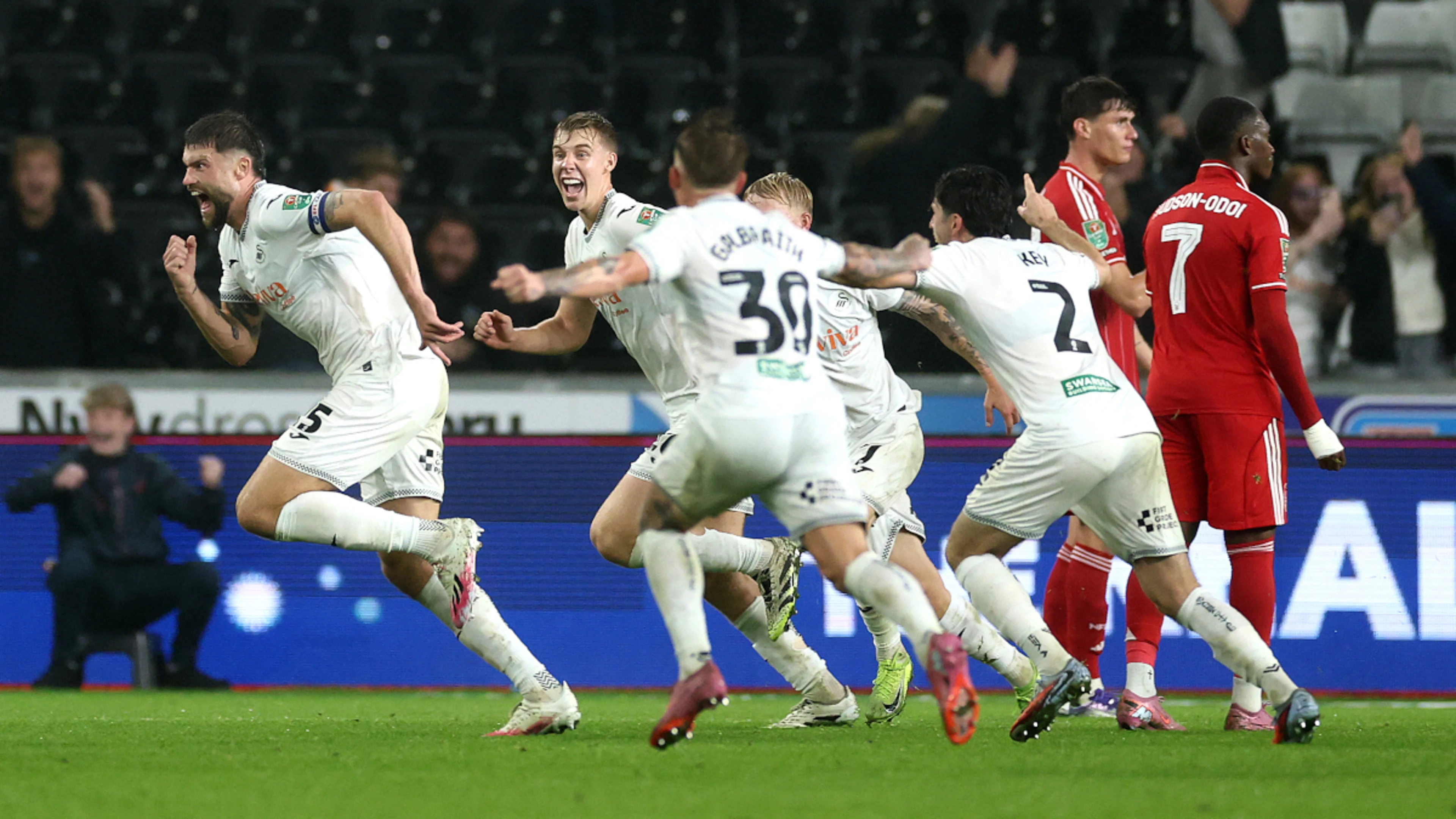 Swansea stun Postecoglou's Forest with League Cup fightback win