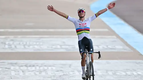 Van der Poel crushes rivals on Paris-Roubaix cobbles