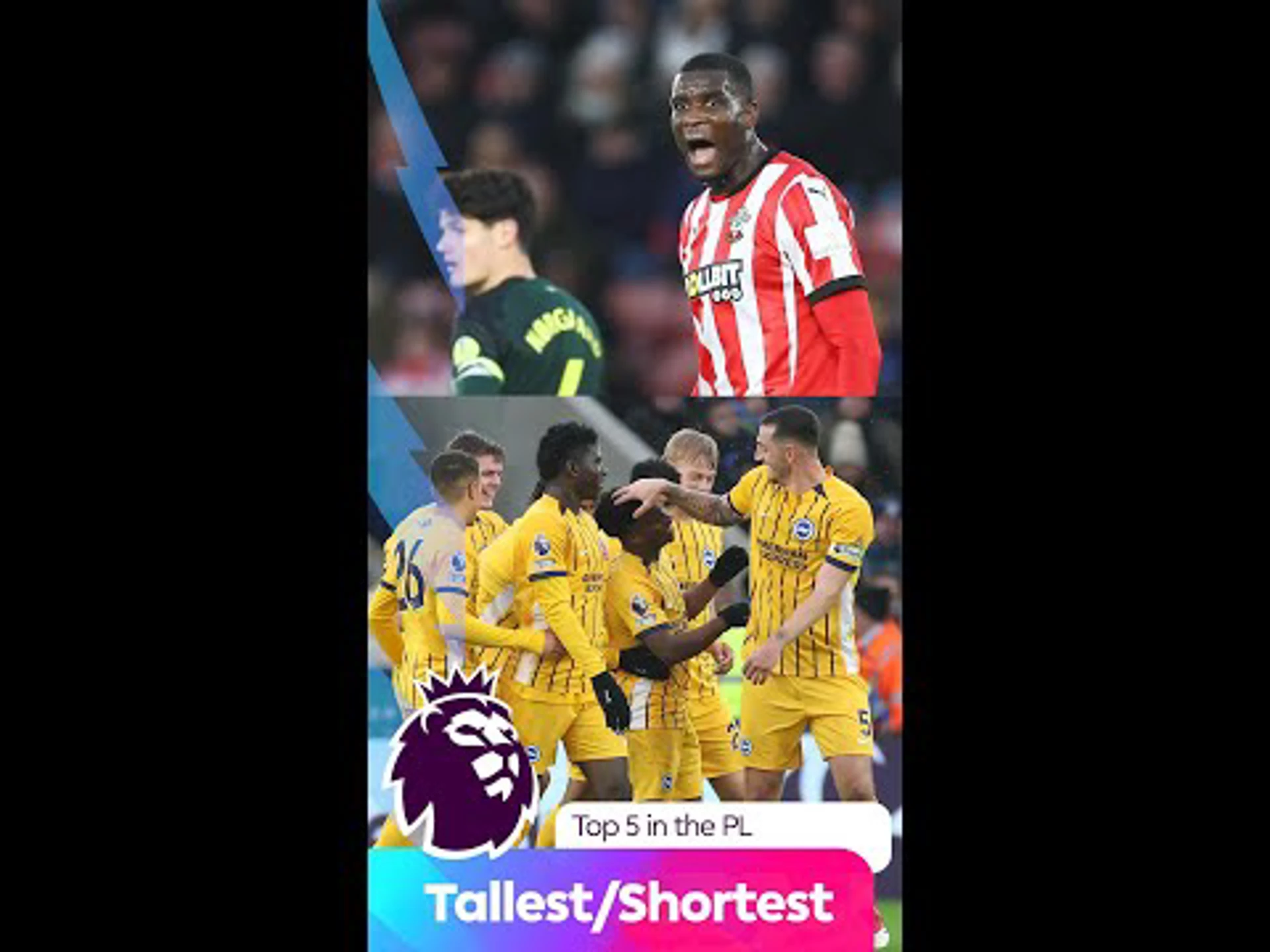 The top five tallest and shortest players to play in the Premier League this season!