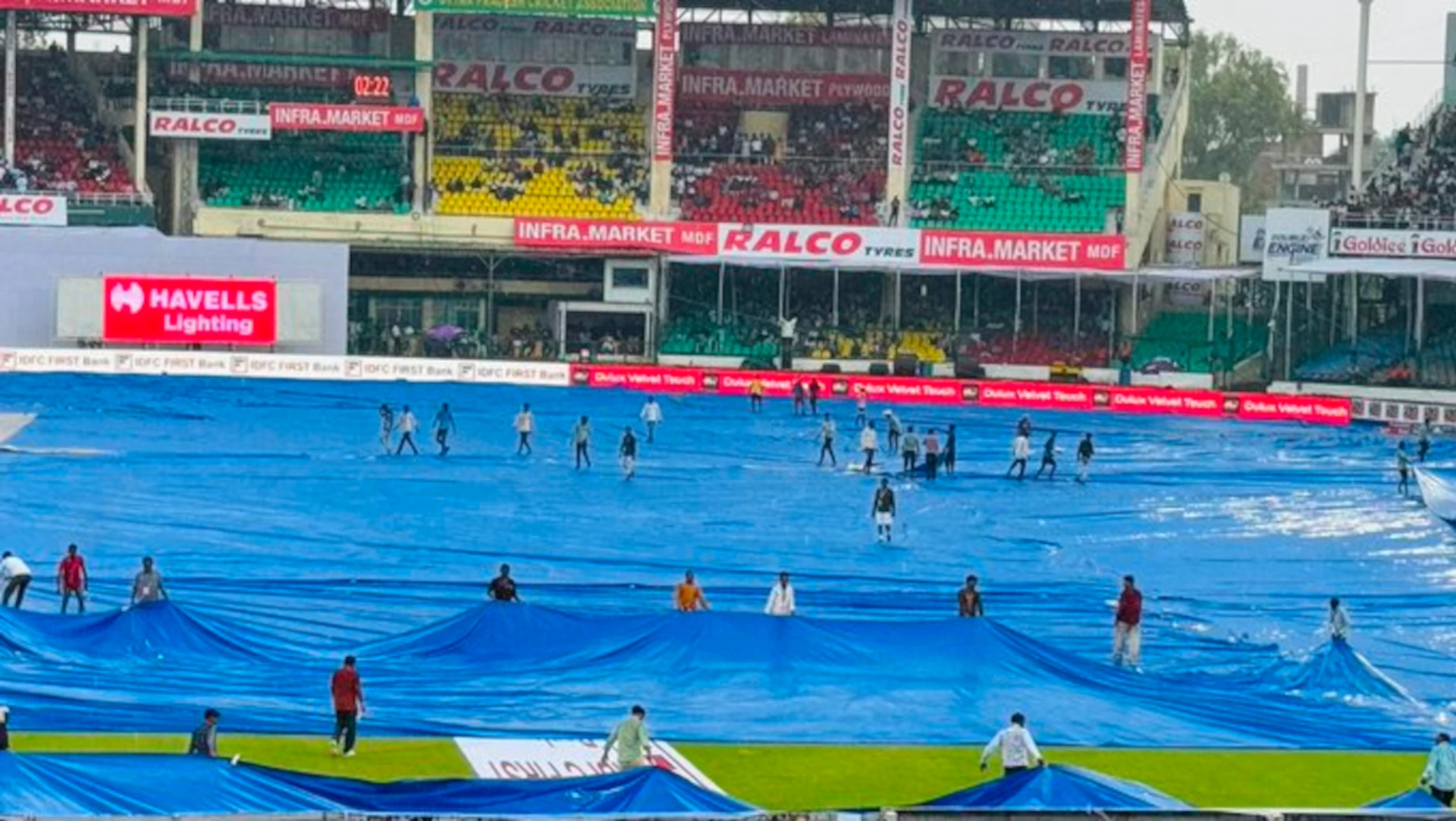 Wet outfield delays day three of India-Bangladesh Test