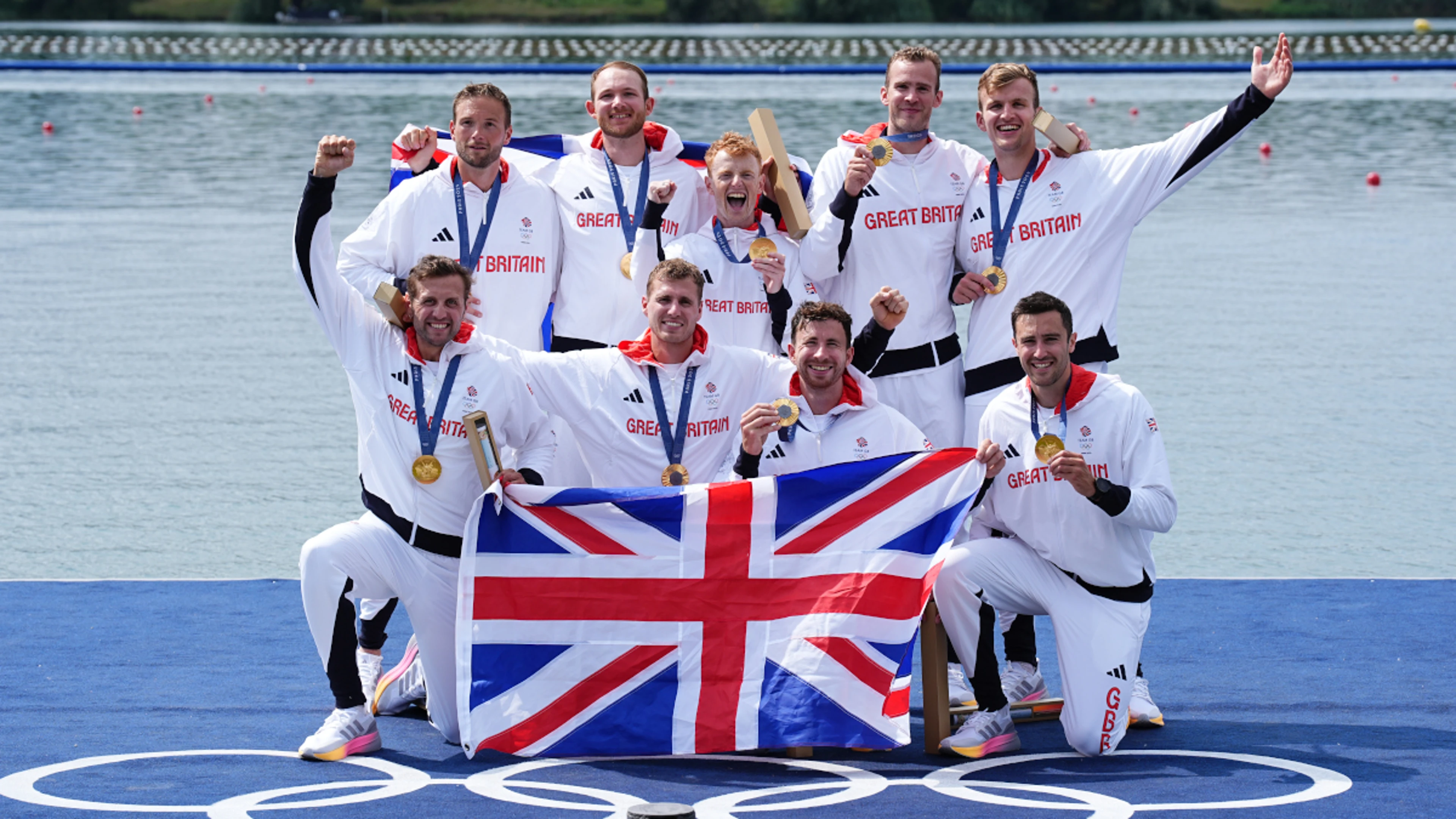 Eights gold leaves British cox jumping for joy, but not in the water