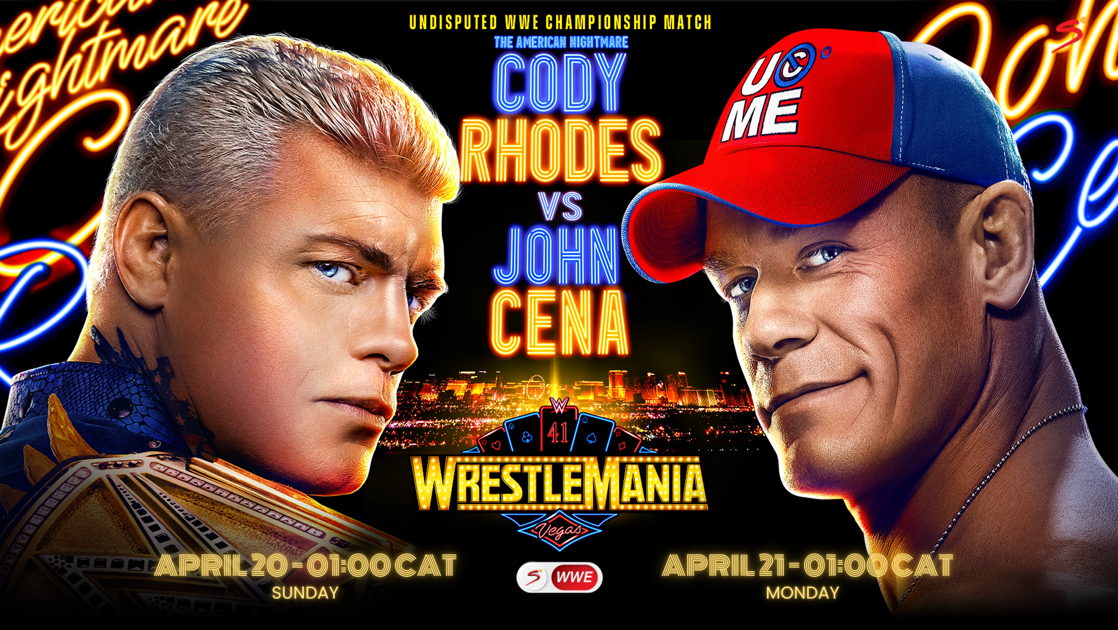 John Cena vs Cody Rhodes headline a stacked card for WrestleMania 41