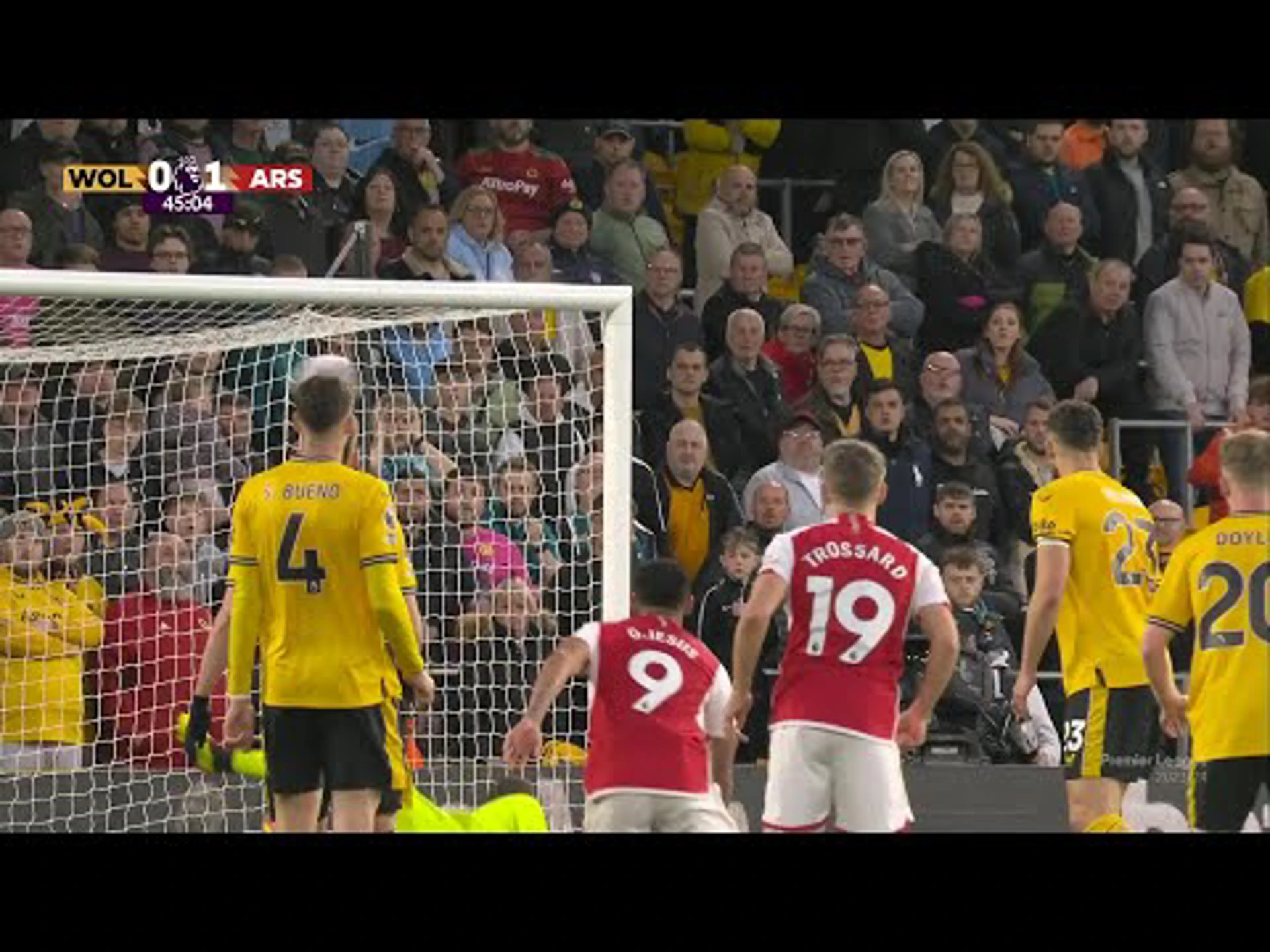 Leandro Trossard | 45ᵗʰ Minute Spectacular Goal v Wolverhampton