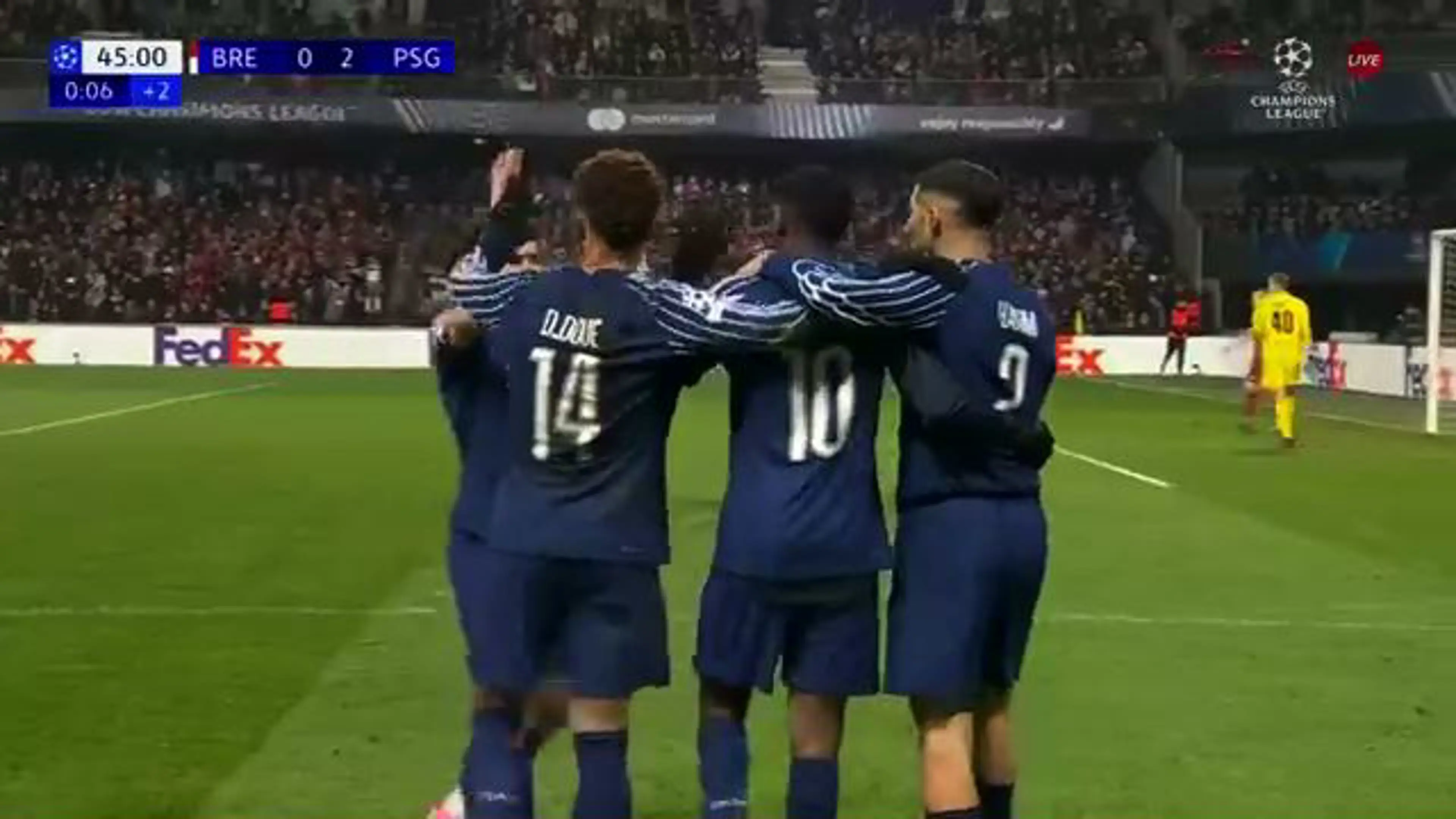 Ousmane Dembele Goal | Brest v PSG | UEFA Champions League Knock-out Play-offs