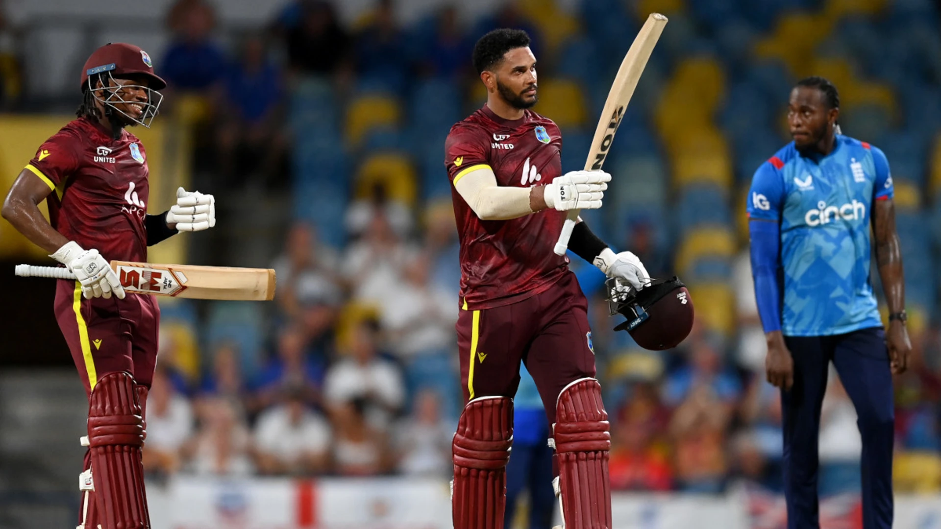 King, Carty tons as West Indies thrash England