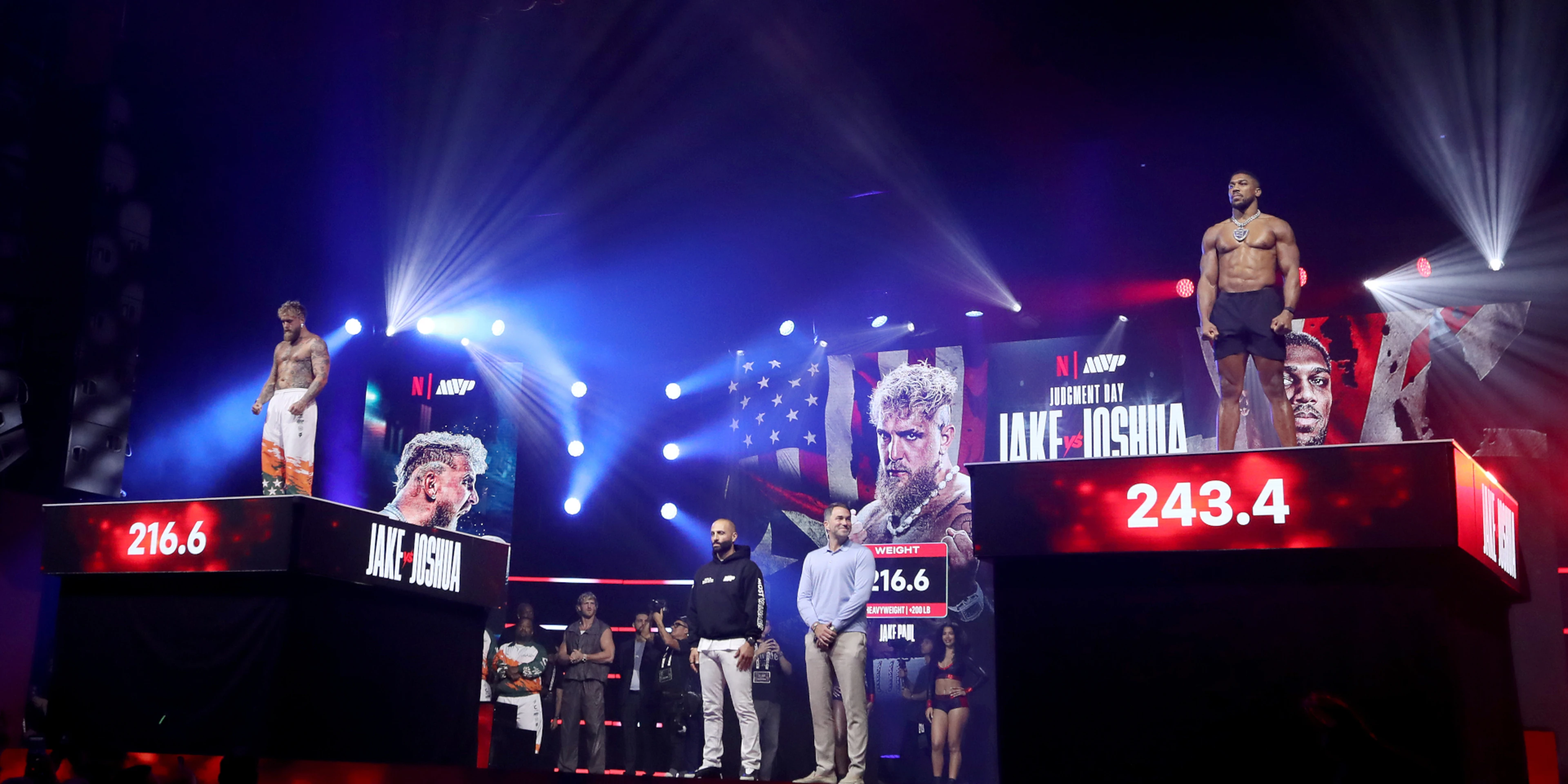 Joshua takes huge weight advantage into Paul fight