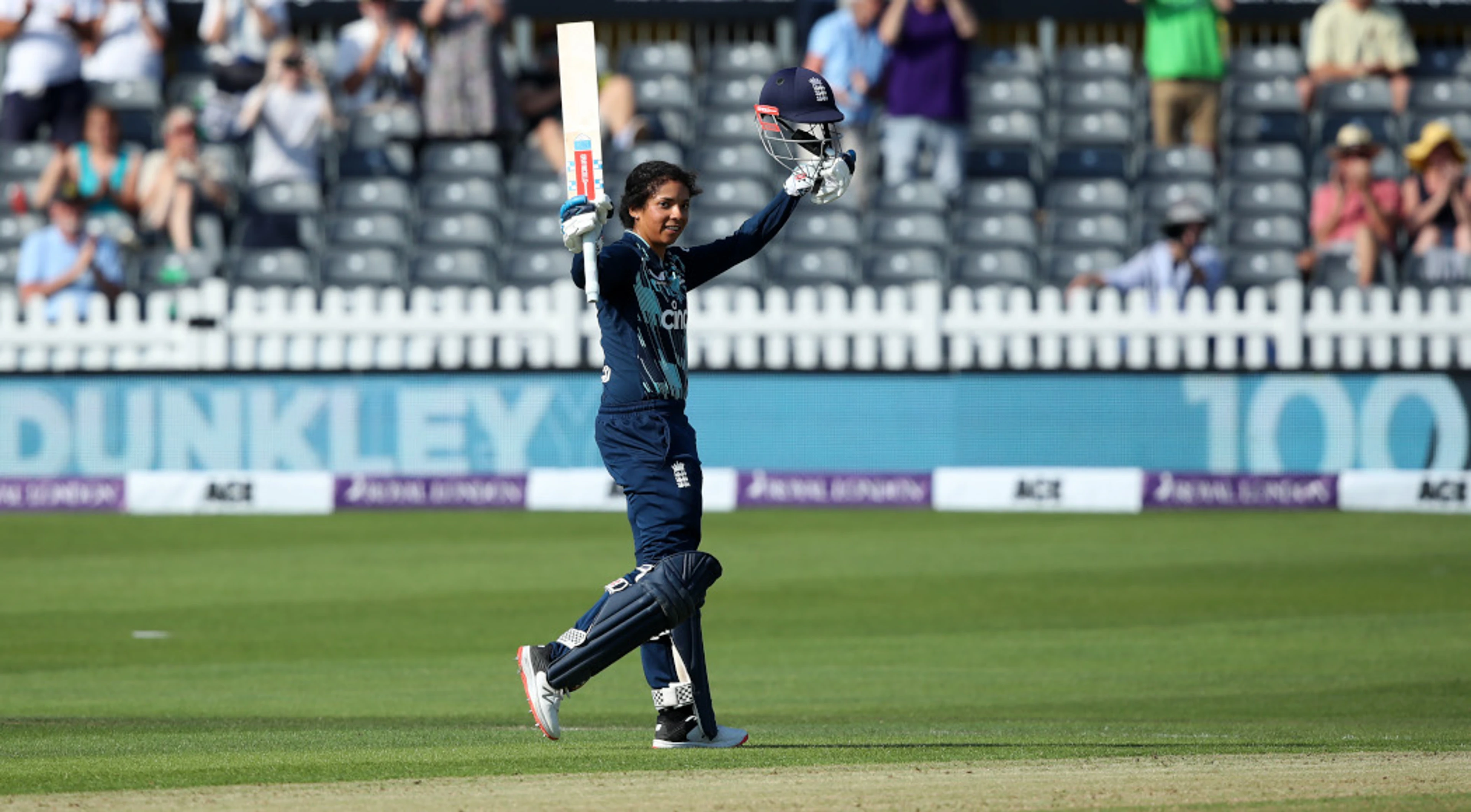 Dunkley hundred leads England Women to victory in Bristol