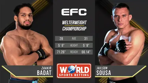 Zaakir Badat v Jailson De Sousa Rodrigues | Welterweight Fight | EFC
