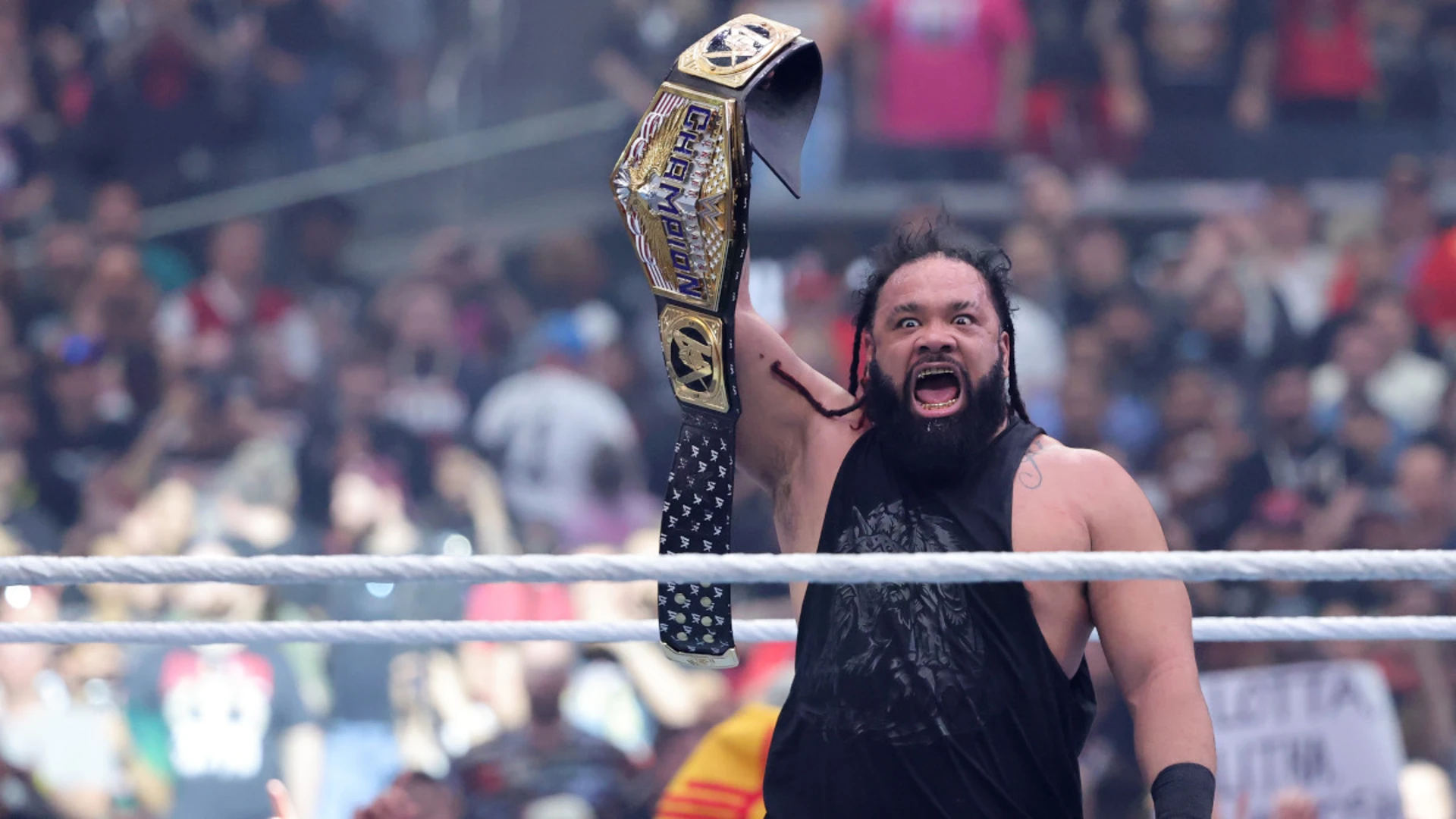 US champion Fatu against Knight, Priest and McIntyre
