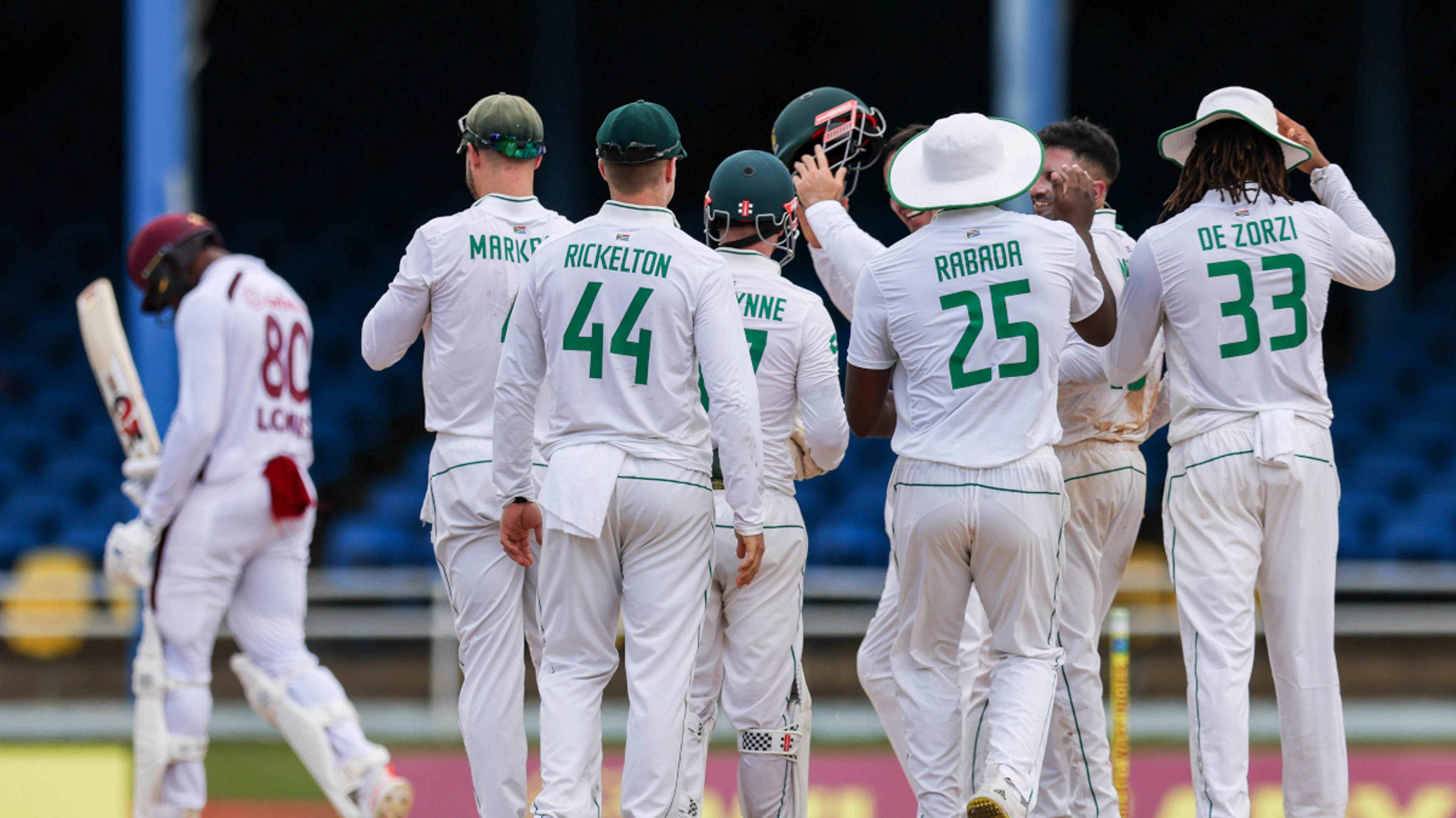 West Indies 145-4 at stumps in reply to the Proteas’ 357