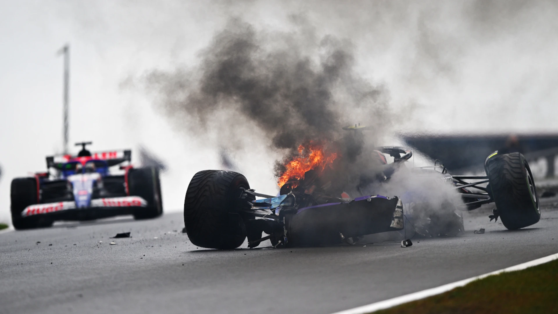 Fiery Sargeant crash halts final Dutch GP practice