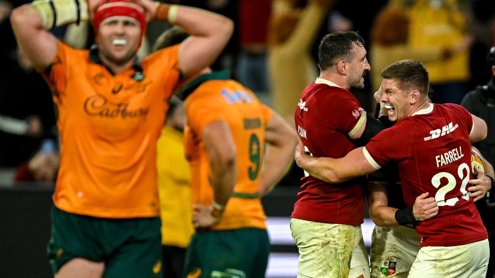 STUNNING COMEBACK: British & Irish Lions seal Aus series with late try
