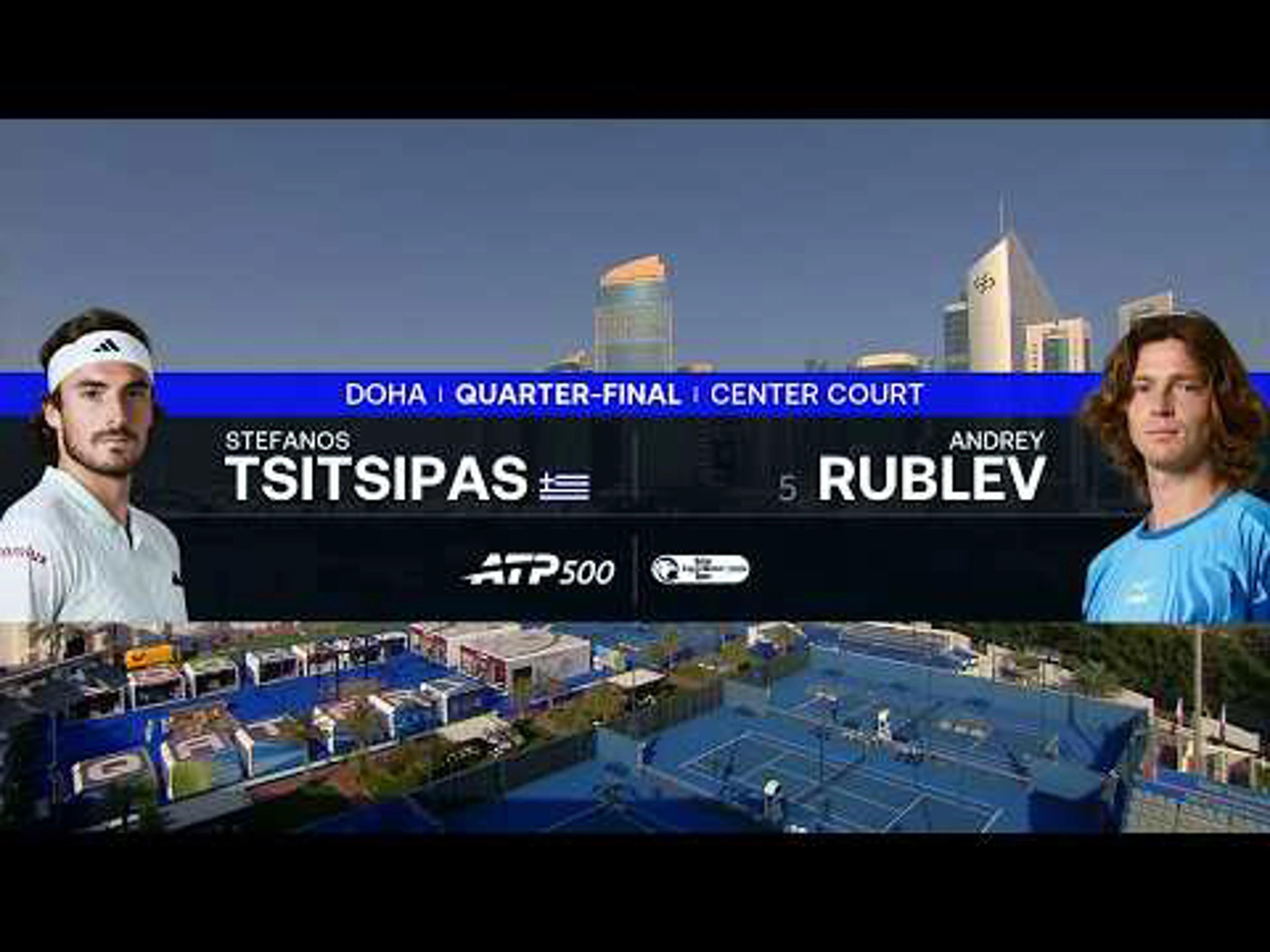 Stefanos Tsitsipas v Andrey Rublev | Qatar ExxonMobil Open | QF1 Highlights | ATP World Tour 500