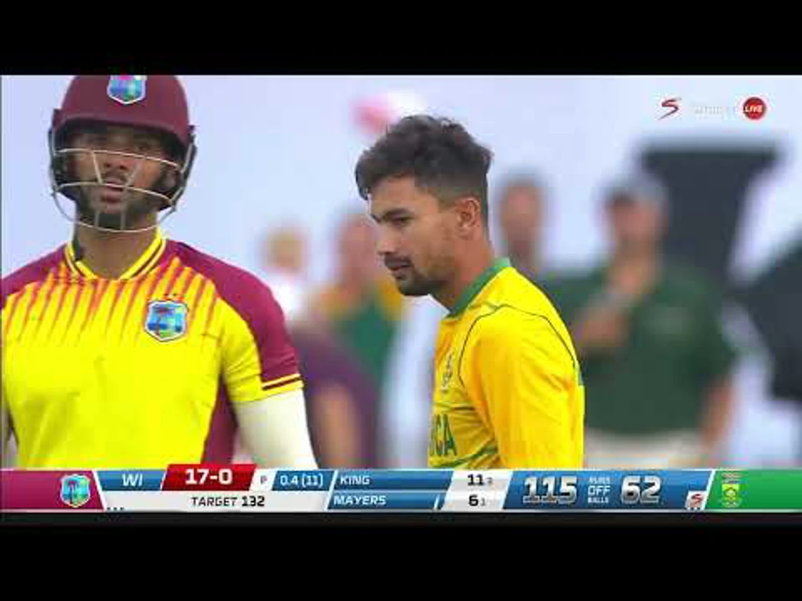 Mayers – WICKET | South Africa v West Indies | 1st T20