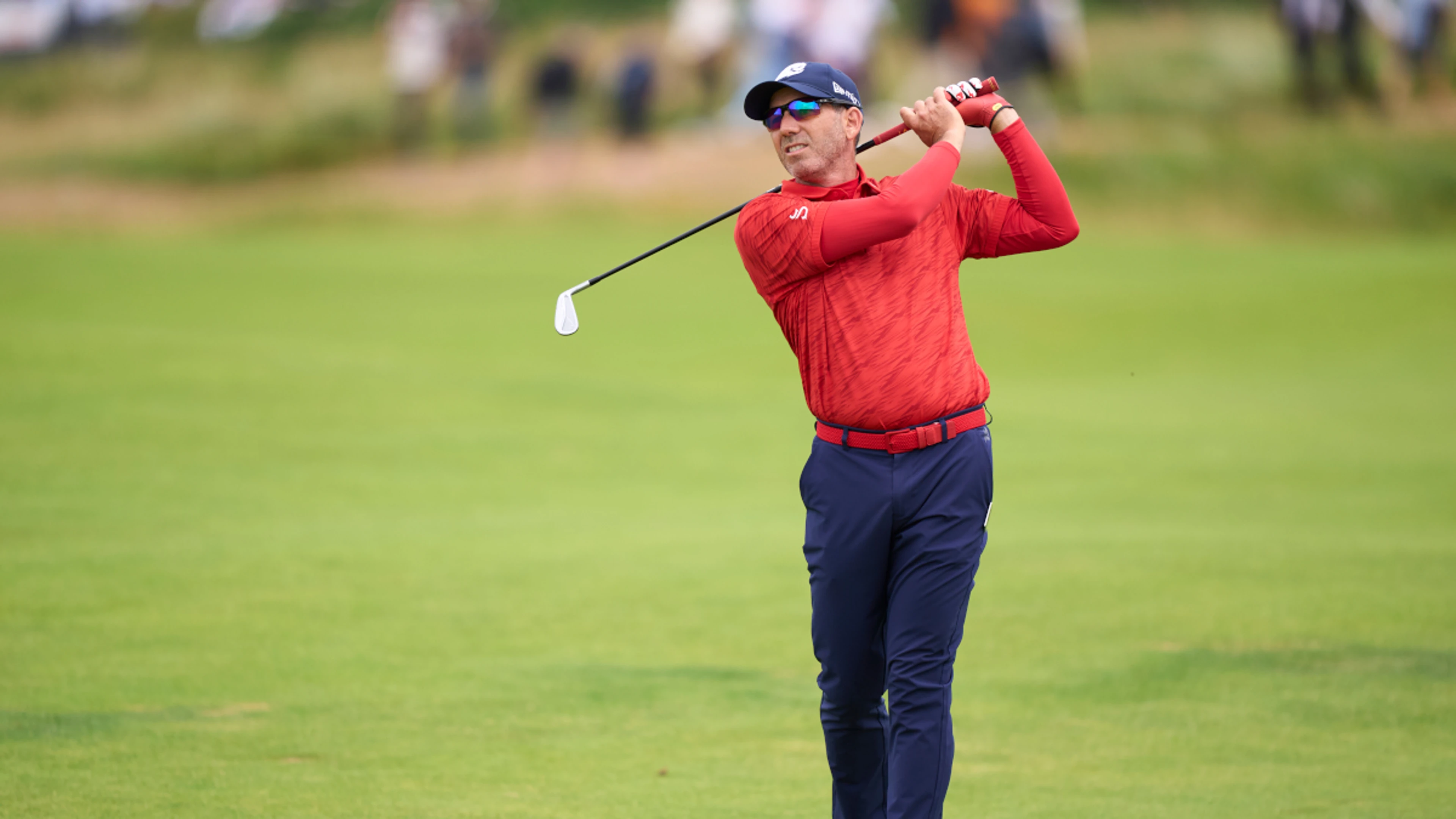 Garcia breaks driver in anger, still turns in best round at The Open