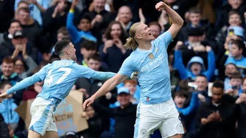 Haaland hits four as Man City keep title pressure on leaders Arsenal
