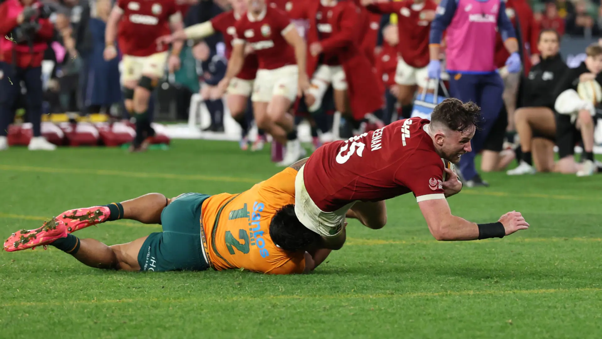 Late Keenan try gives British & Irish Lions series-sealing win over Australia