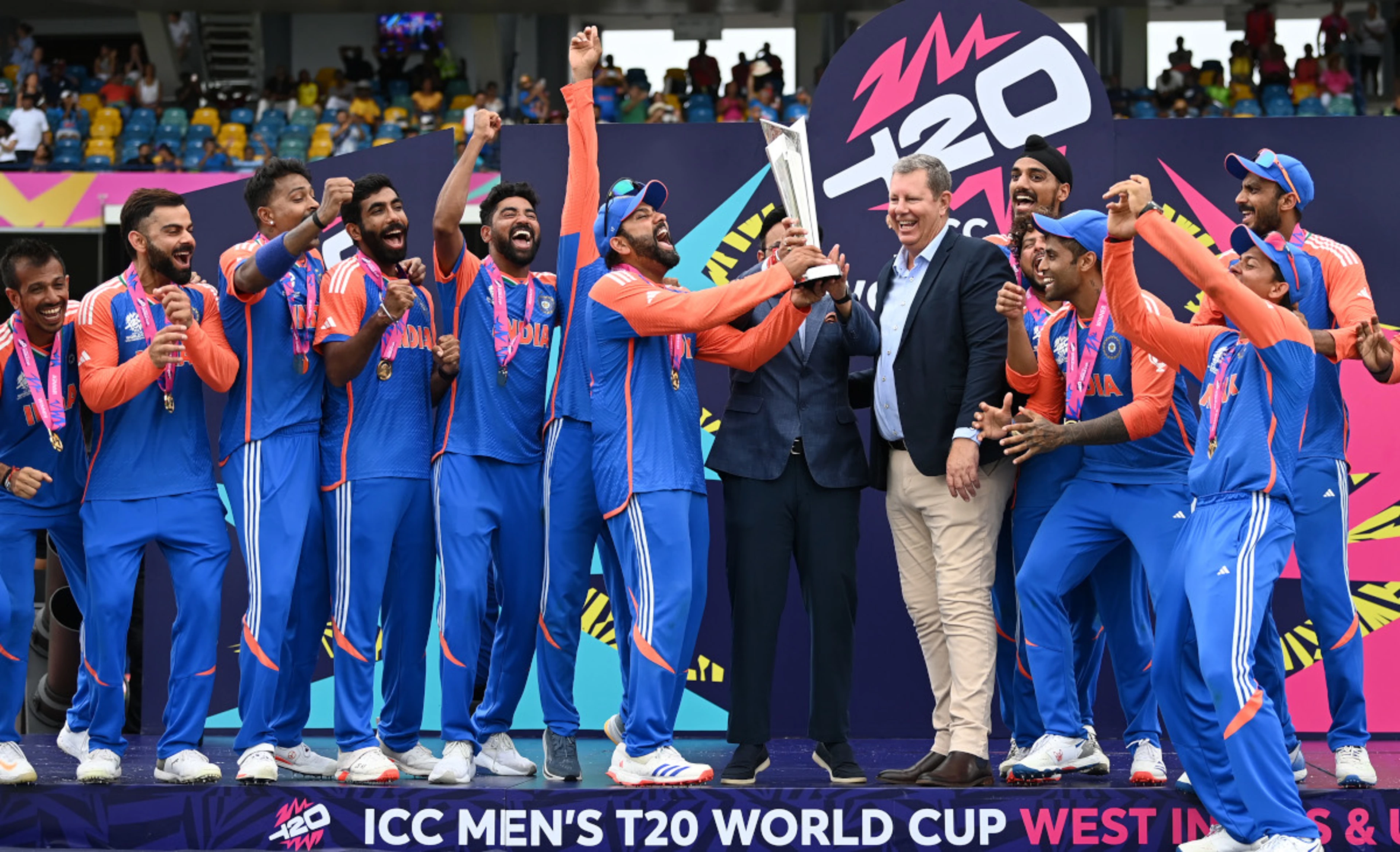 Indian World Cup winners head home after hurricane delay